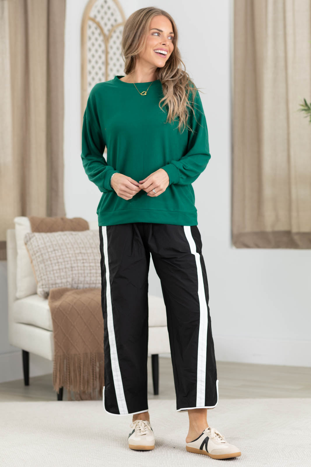Soft Hacci Basic Pullover Knit Top