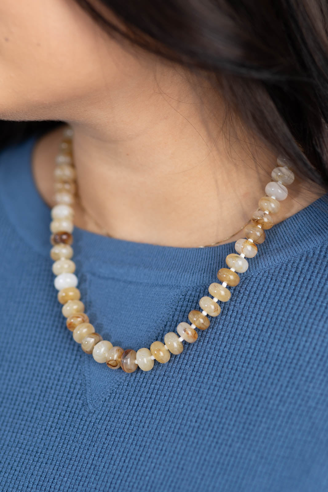 Autumn Marble Seed Necklace