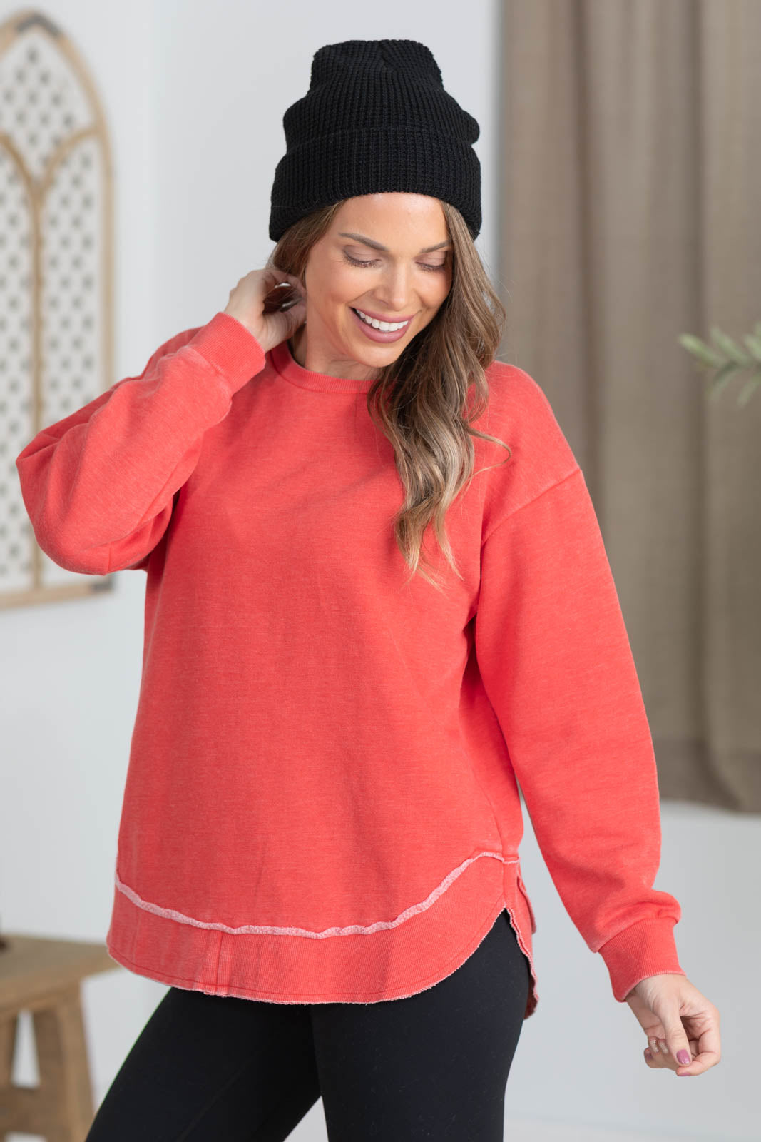 Cozy Campfire Round Hem Sweatshirt: Limited Edition Colors