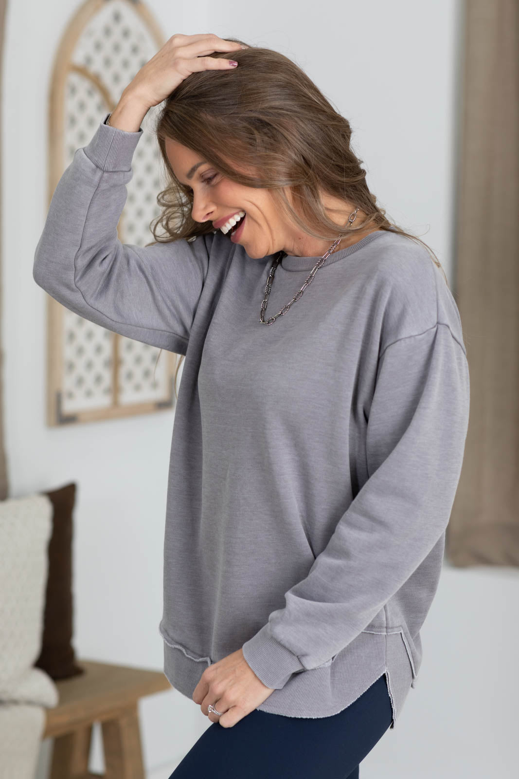 Cozy Campfire Round Hem Sweatshirt: Limited Edition Colors