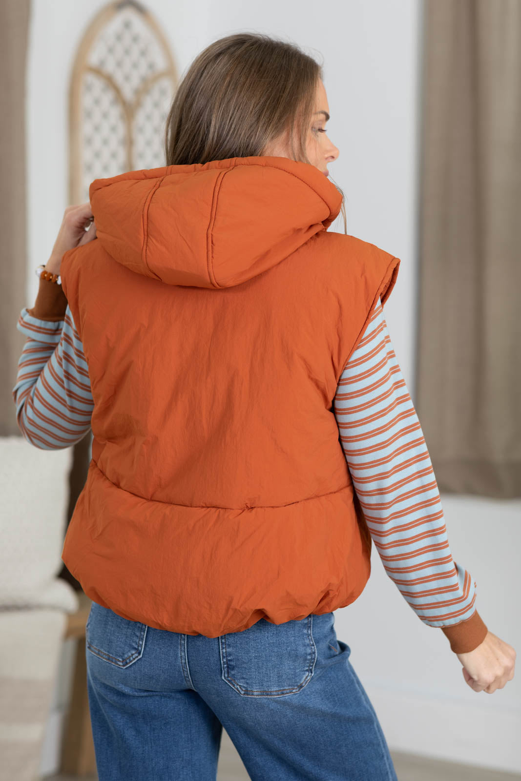 Staccato Hooded Bubble Puffer Vest