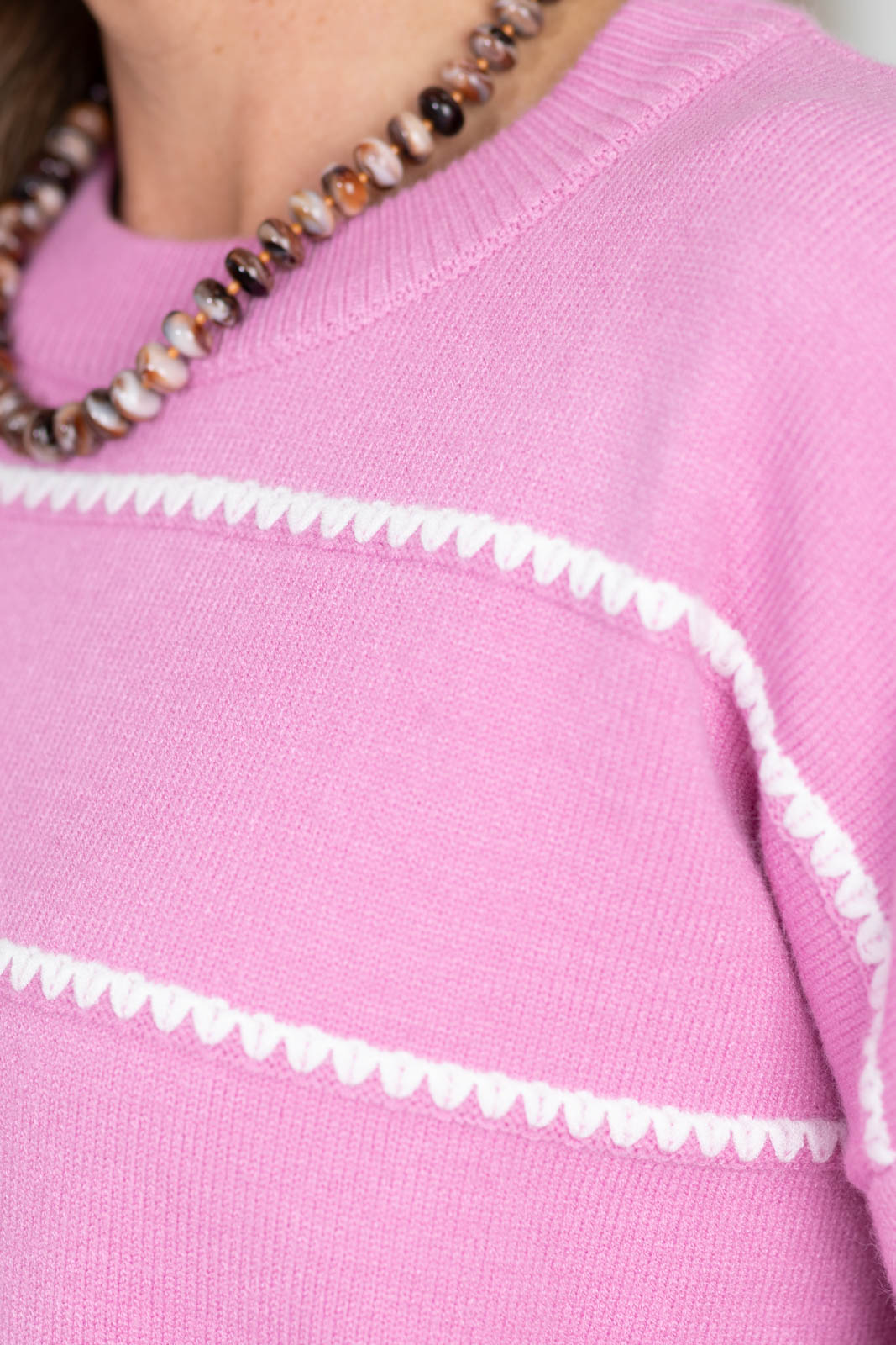 Staccato Textured Stripe Pullover Sweater
