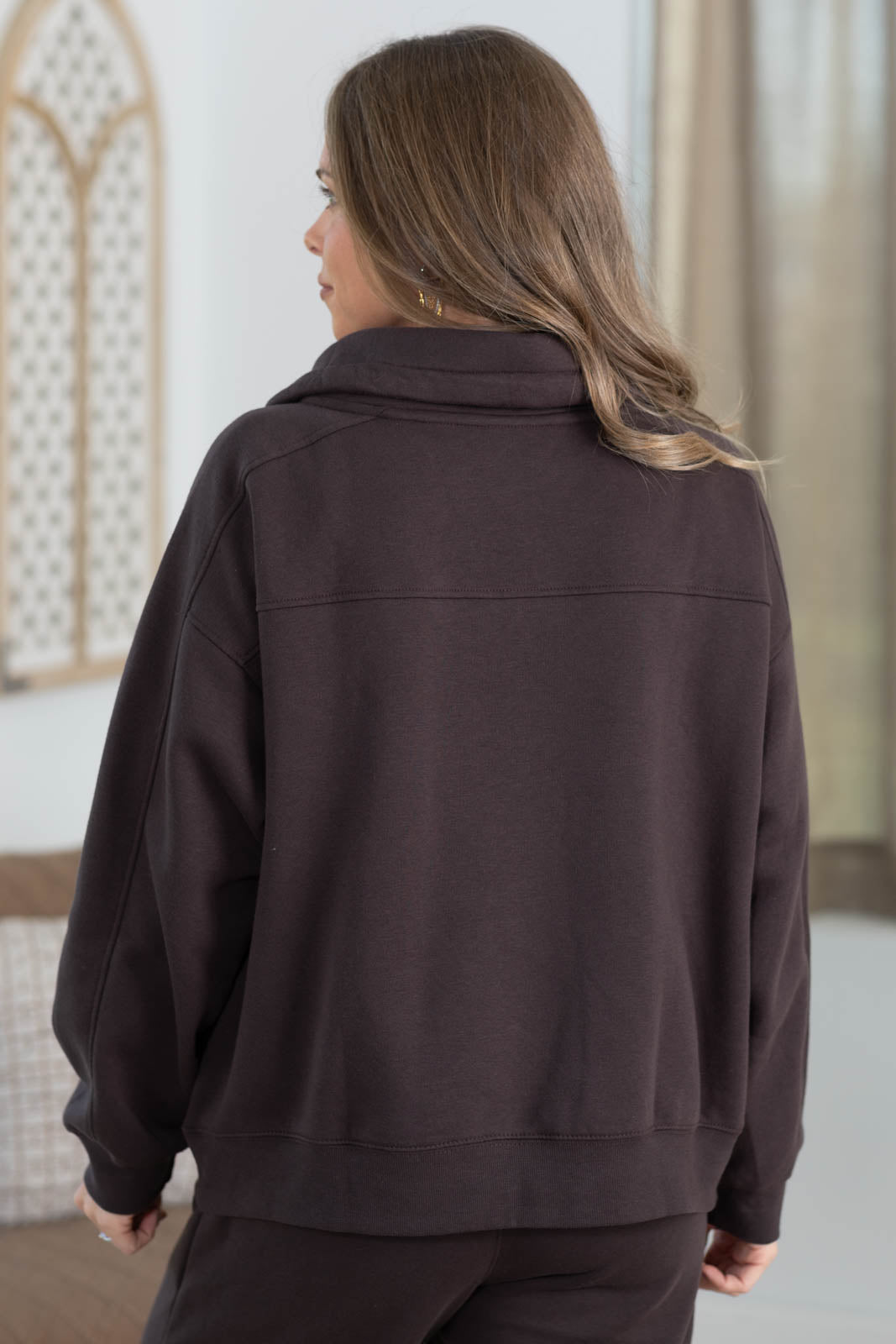 Fleece Half Zip Pullover Sweatshirt