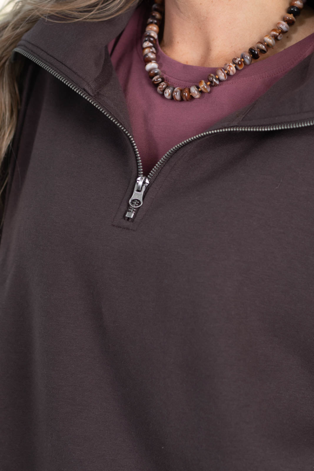 Fleece Half Zip Pullover Sweatshirt