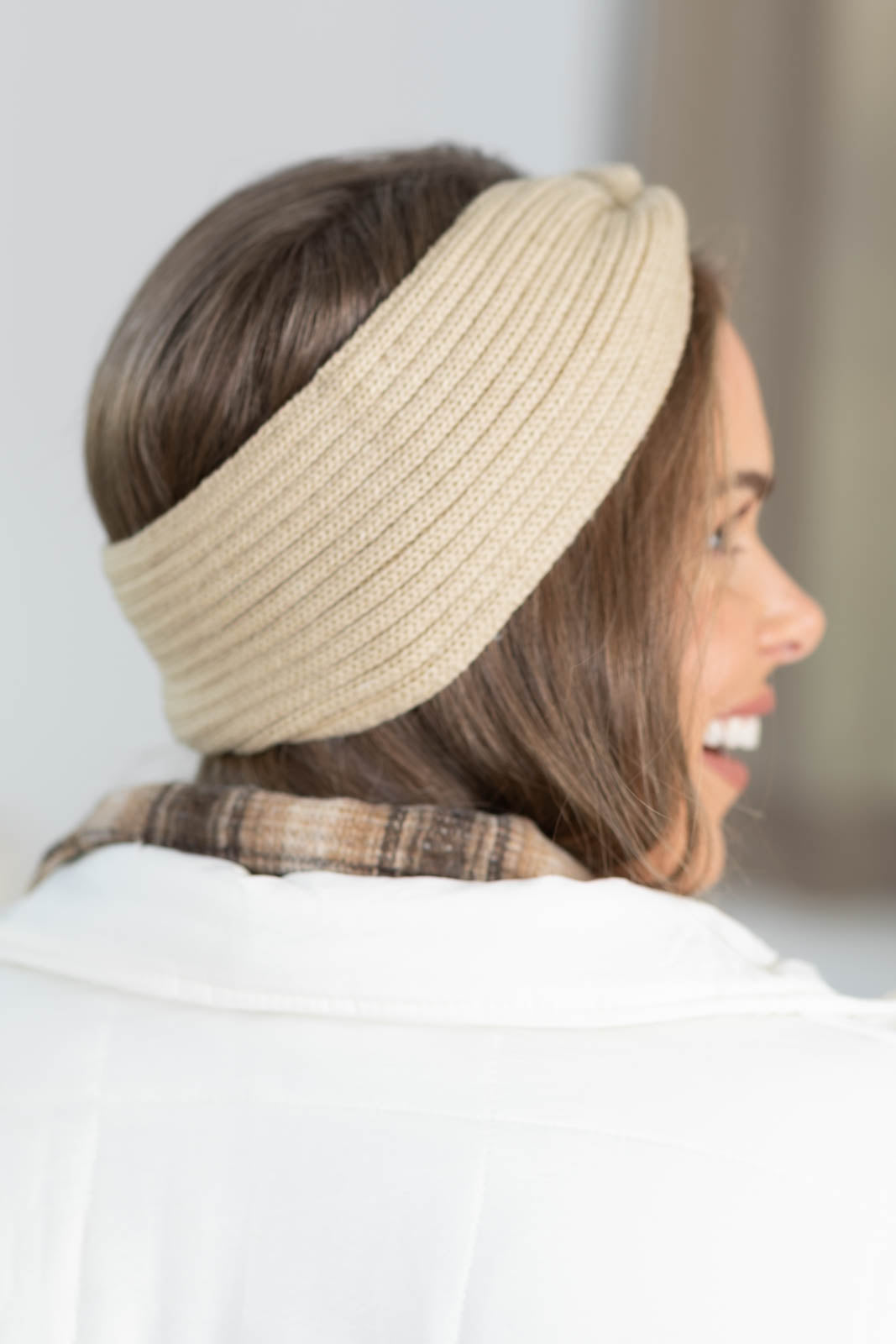 Ribbed Headband With Fleece Lining