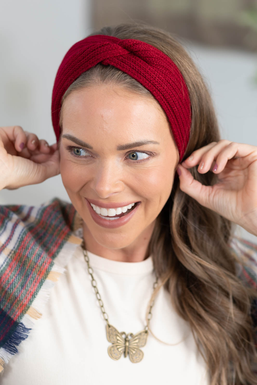 Ribbed Headband With Fleece Lining