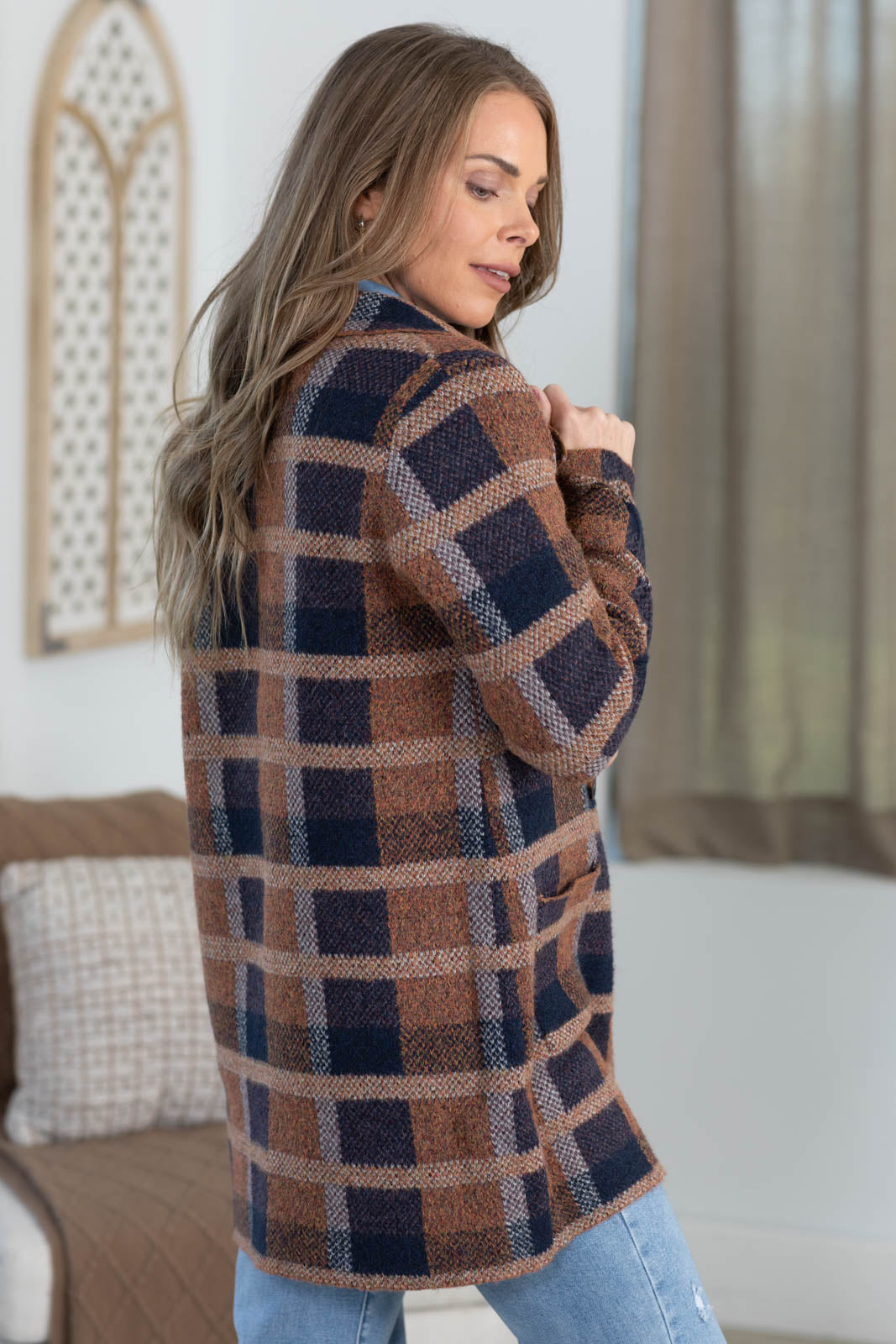Staccato Button Front Sweater Jacket