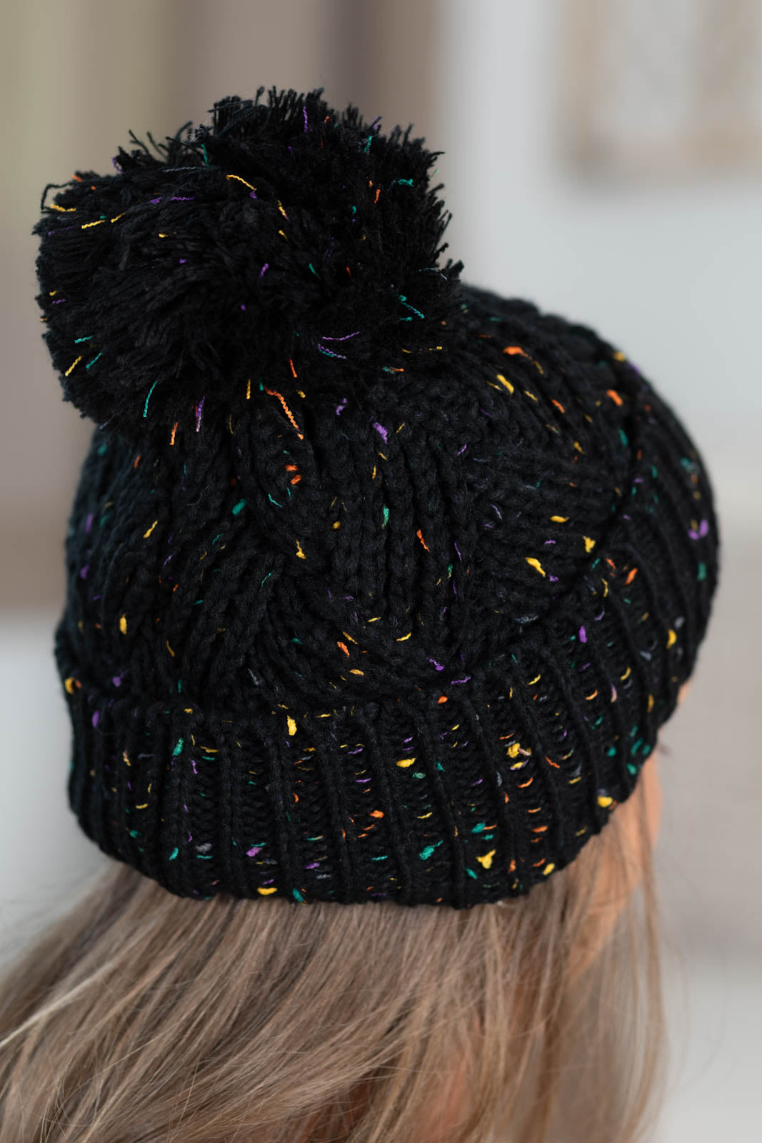 Speckled Beanie with Pom