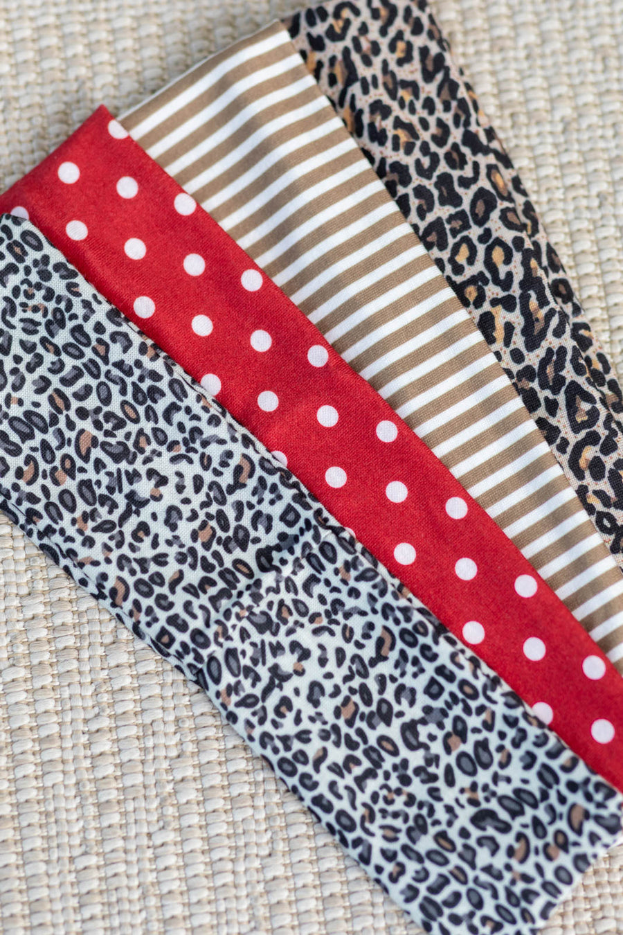 4 Piece Set Wide Fabric Headbands