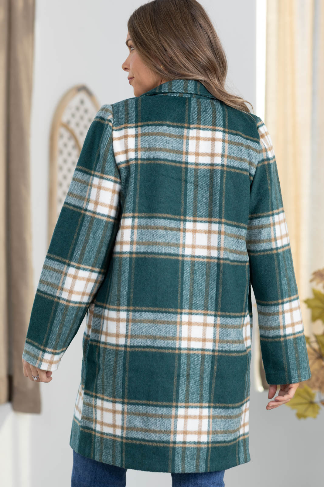 Plaid Coat With Pockets