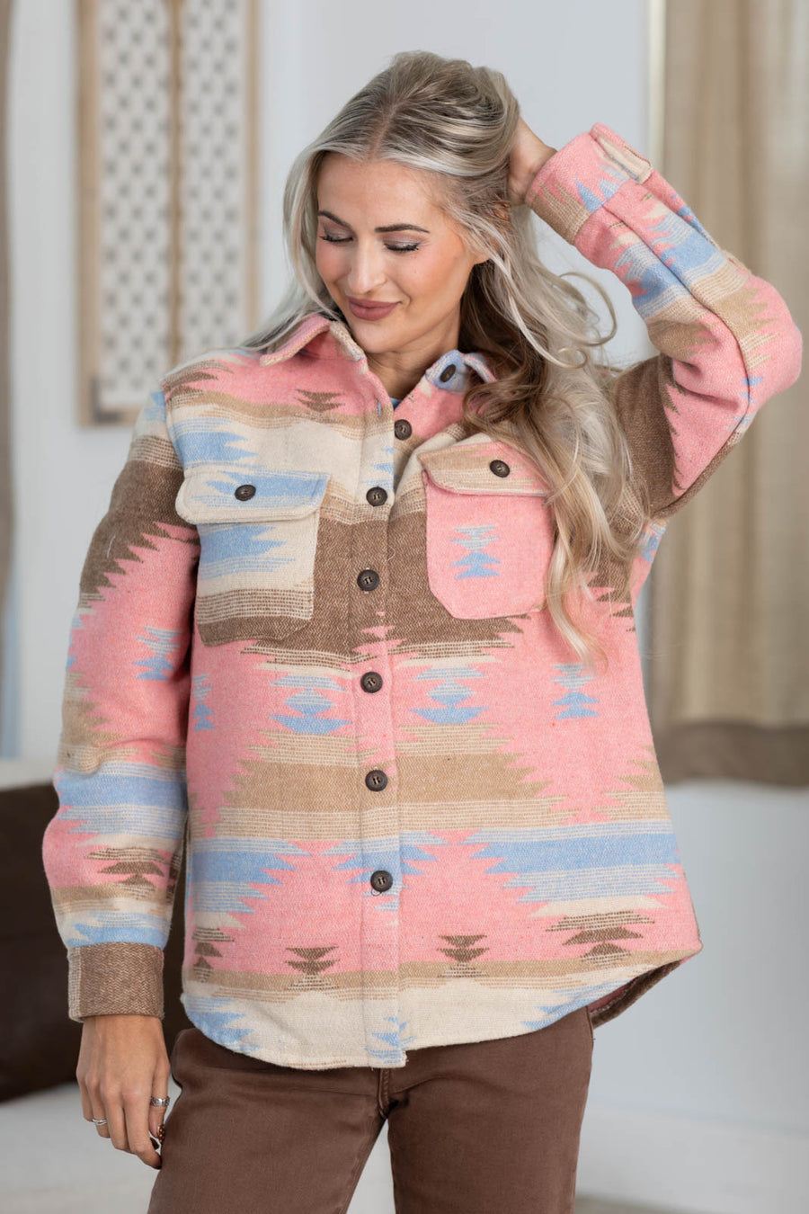 Aztec Button Up Shacket