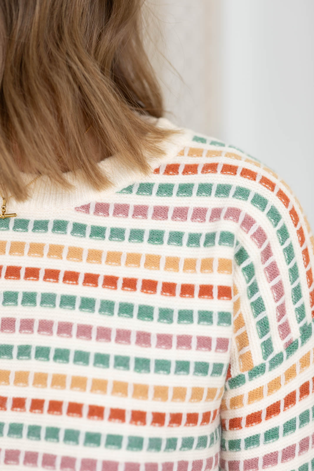 Staccato Multicolor Square Striped Sweater
