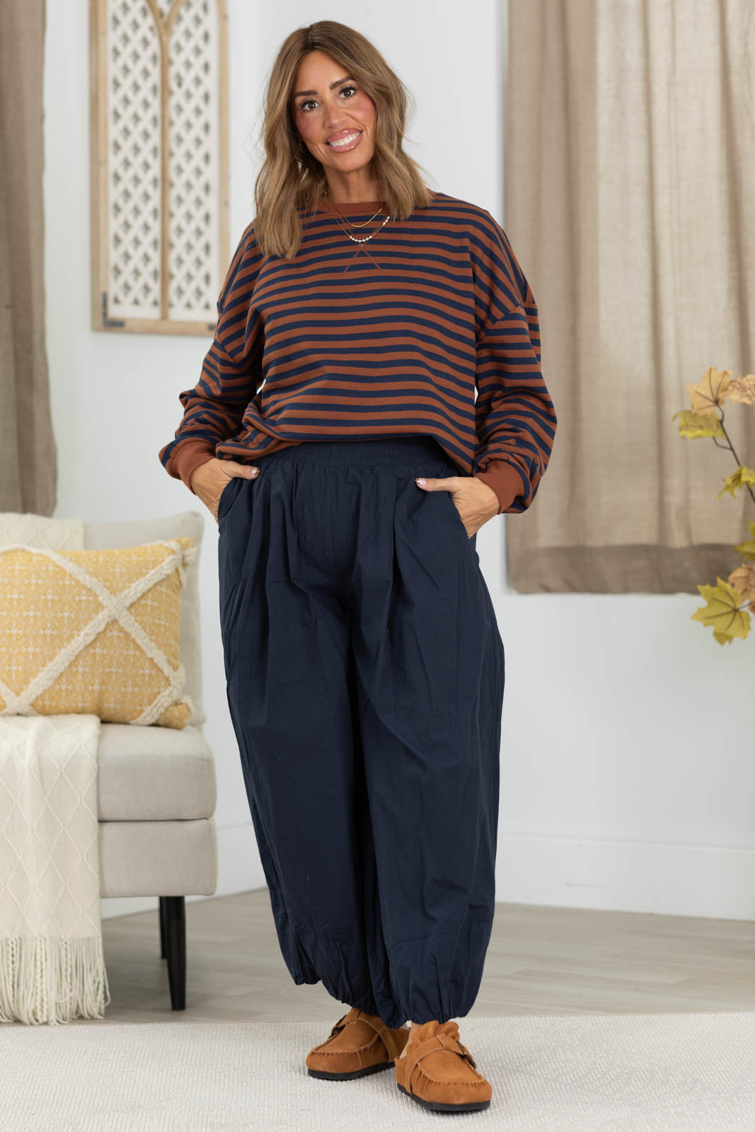 Easy Waist Barrel Pants