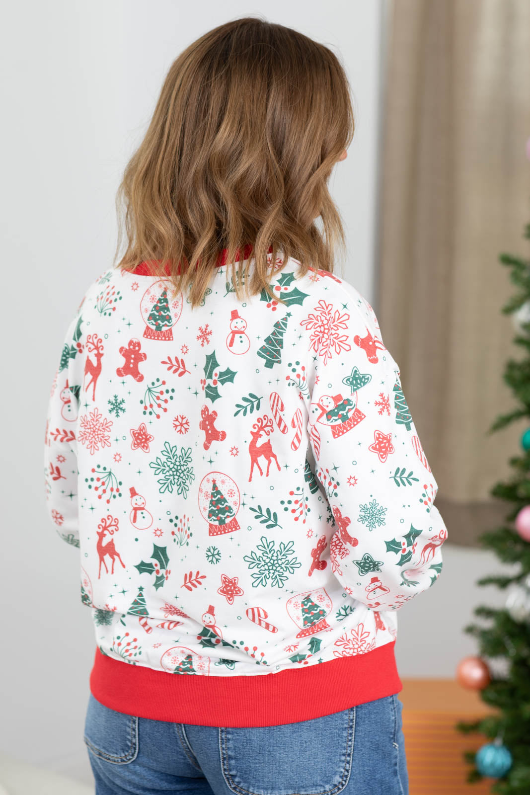 Christmas Icons Printed French Terry Sweatshirt