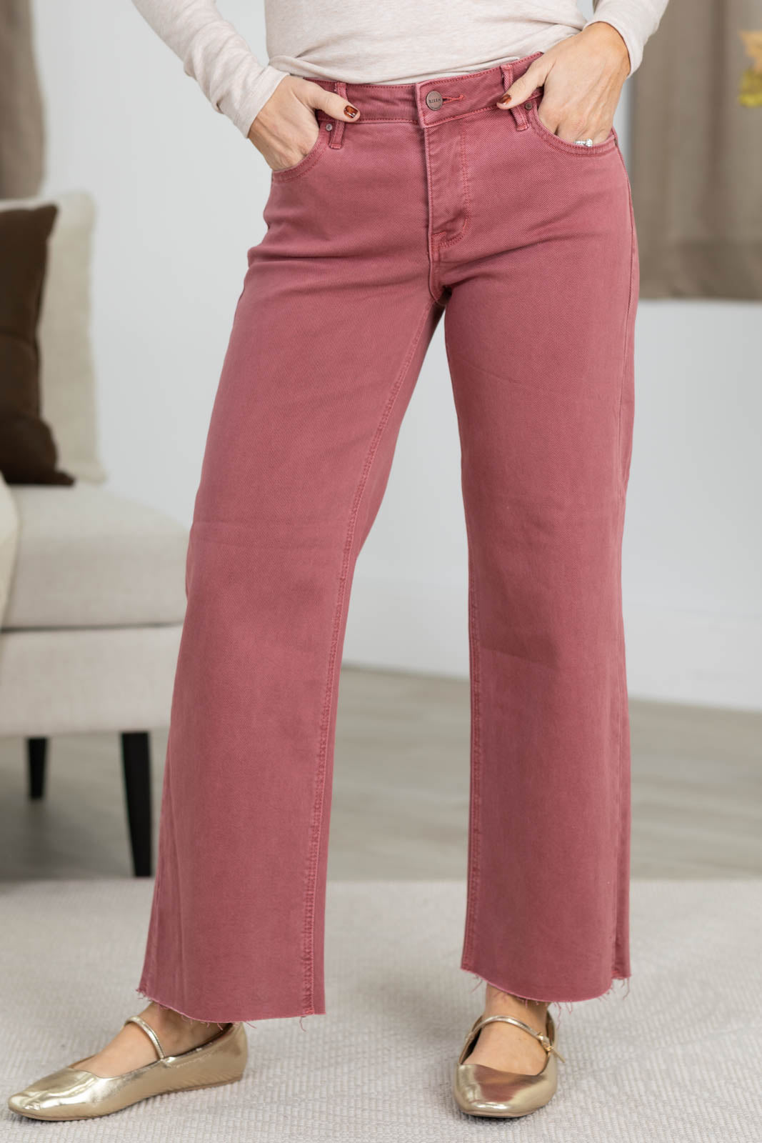 Risen Tummy Control Mid Rise Straight Jeans