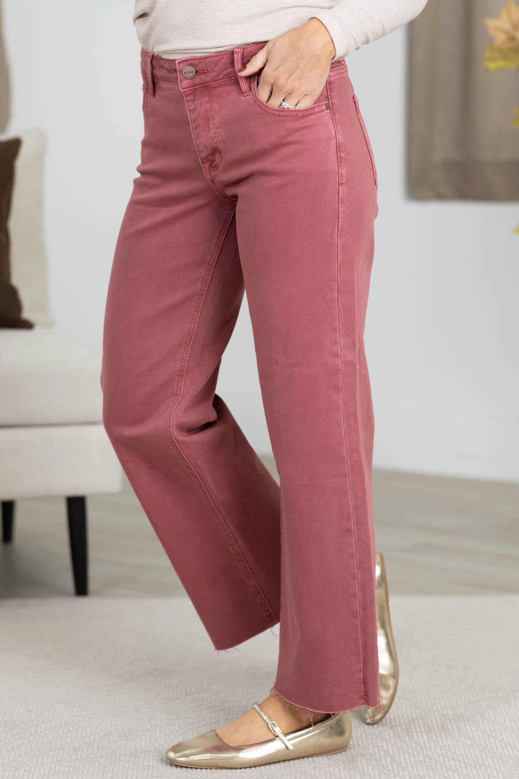 Risen Tummy Control Mid Rise Straight Jeans