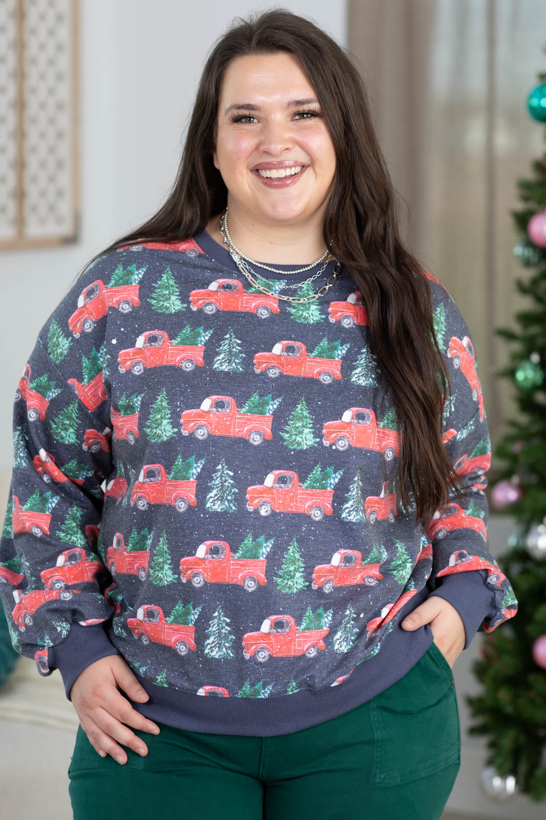 Tree Farm Printed French Terry Sweatshirt