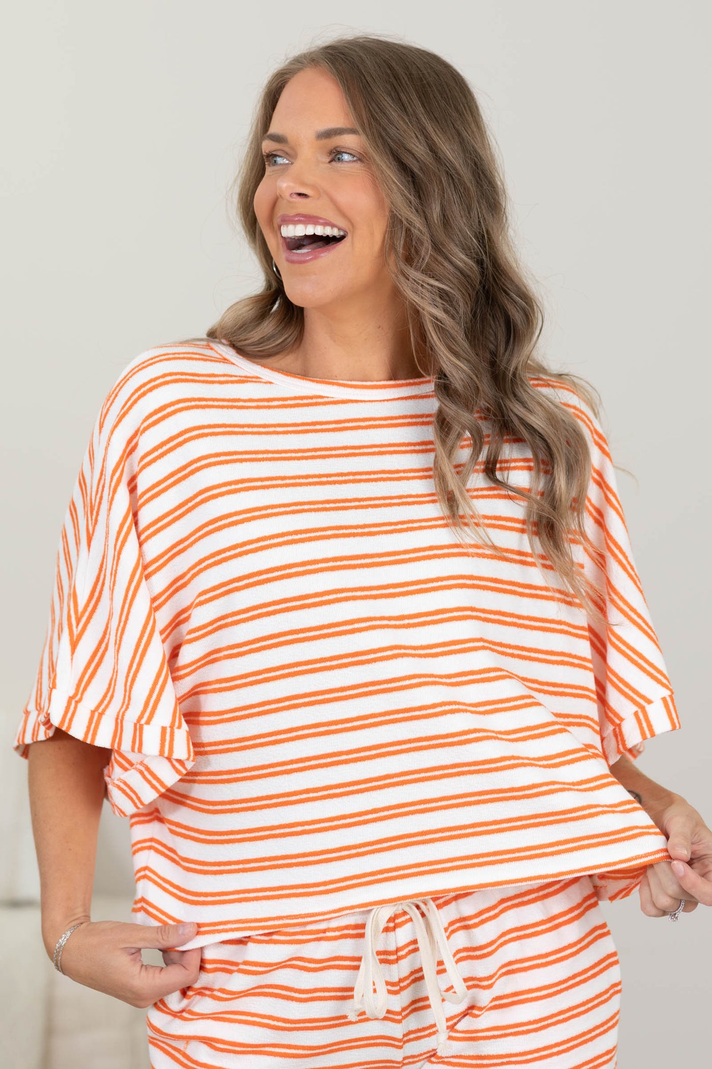 Striped Super Soft French Terry Top