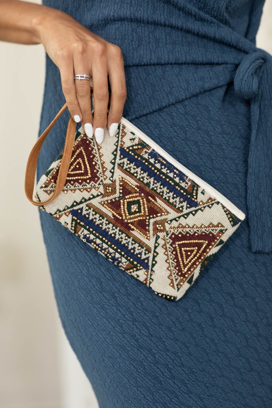 Earth Tone Handmade Ethnic Pattern Clutch