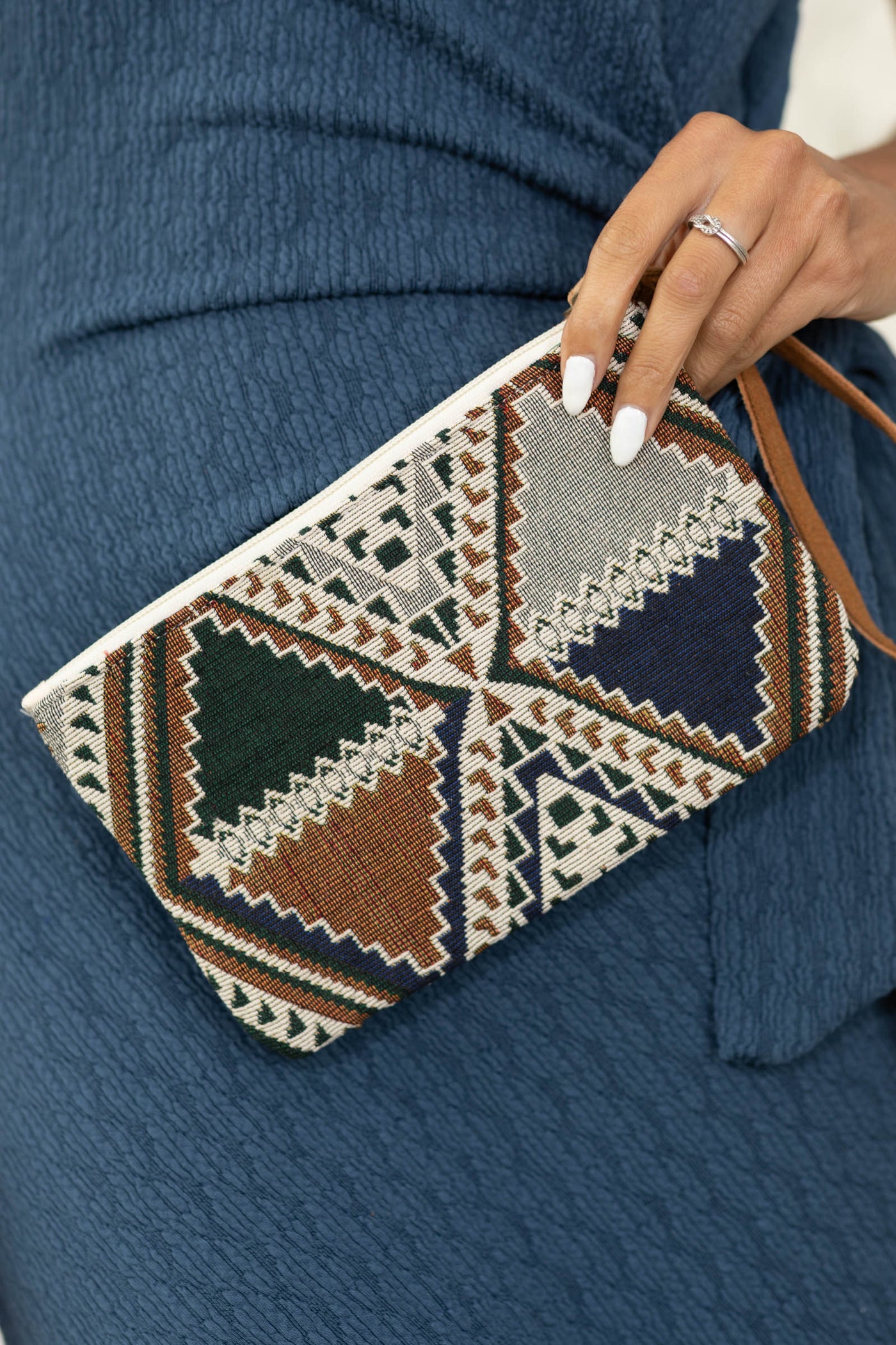 Earth Tone Handmade Ethnic Pattern Clutch