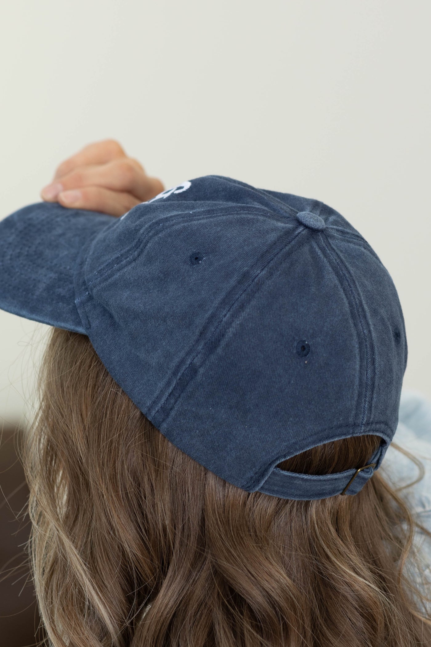 Navy Washed Cotton Dog Mom Hat