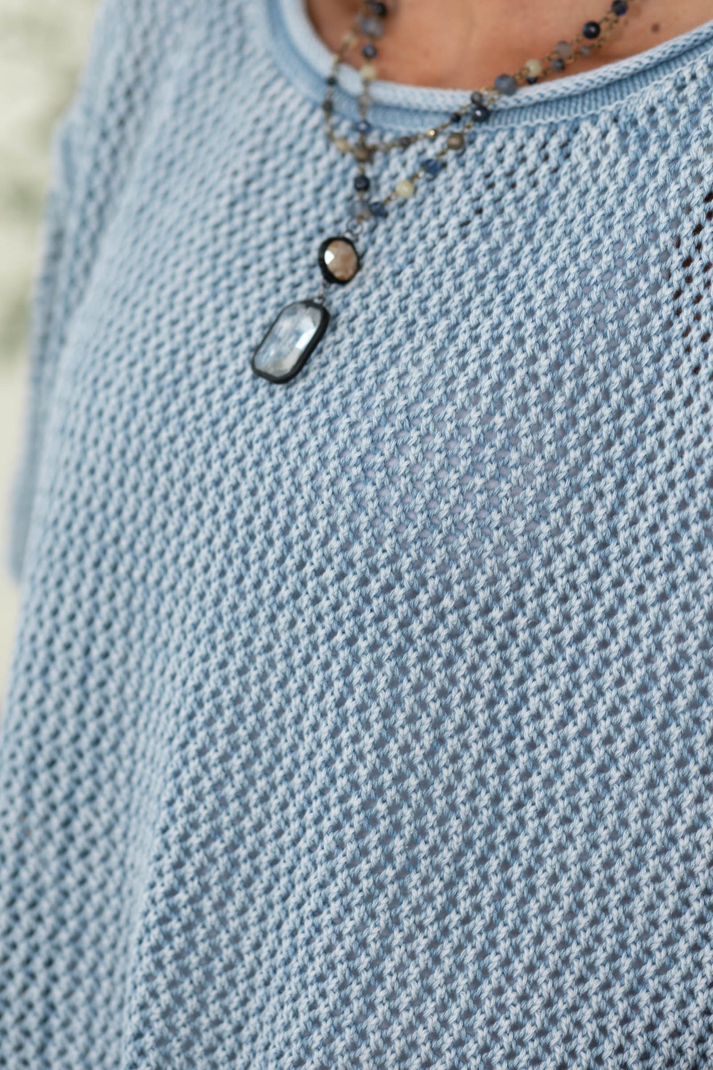 Washed Vintage Soft Boatneck Knit Top