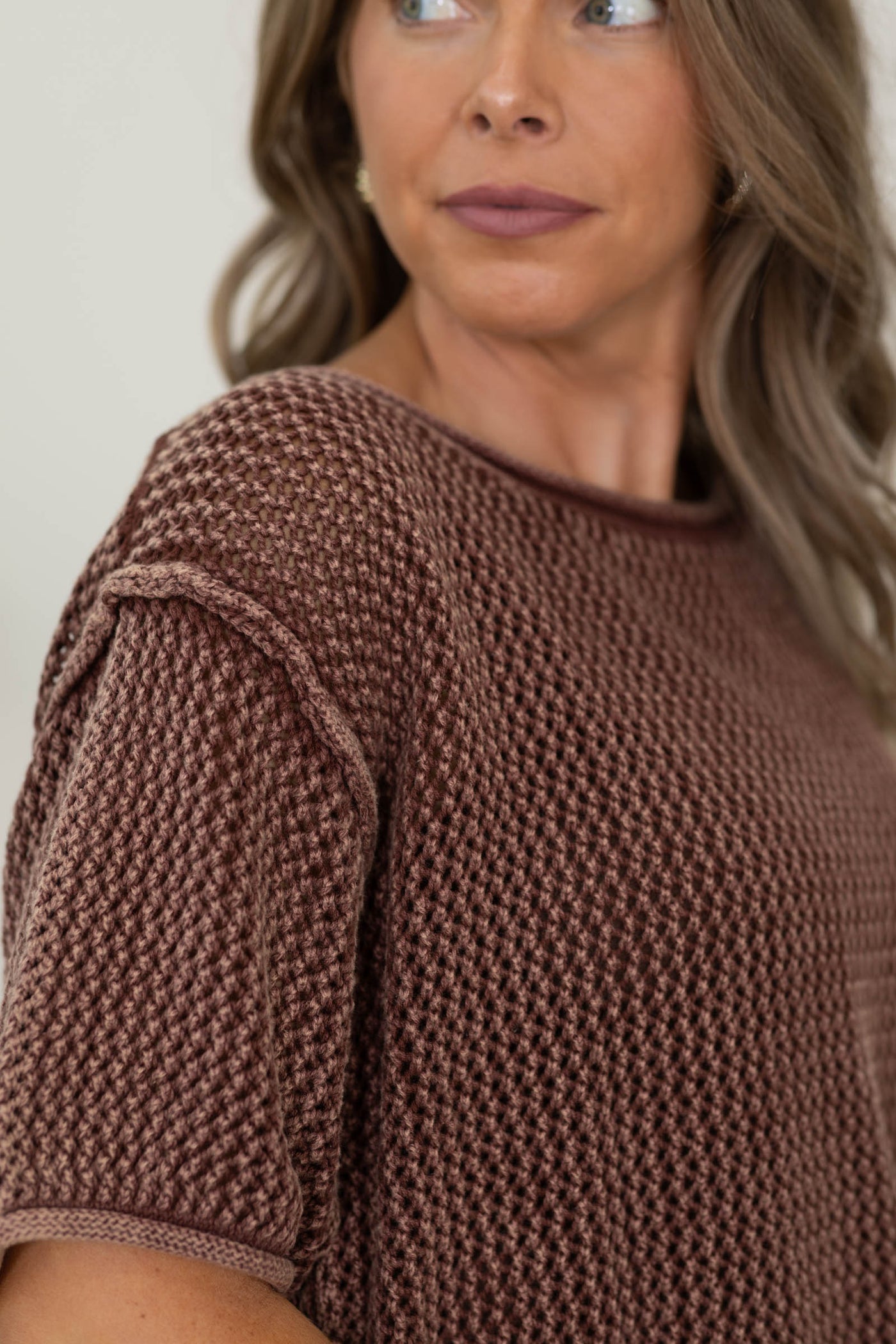 Washed Vintage Soft Boatneck Knit Top