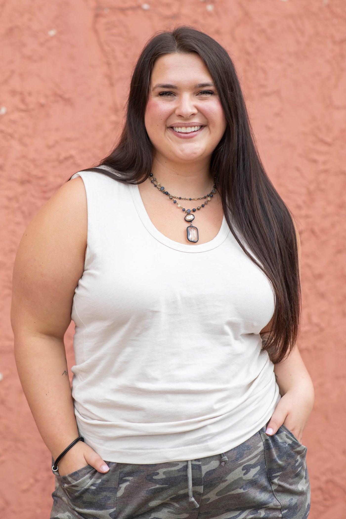 Cotton Scoop Neck Tank by Filly Flair
