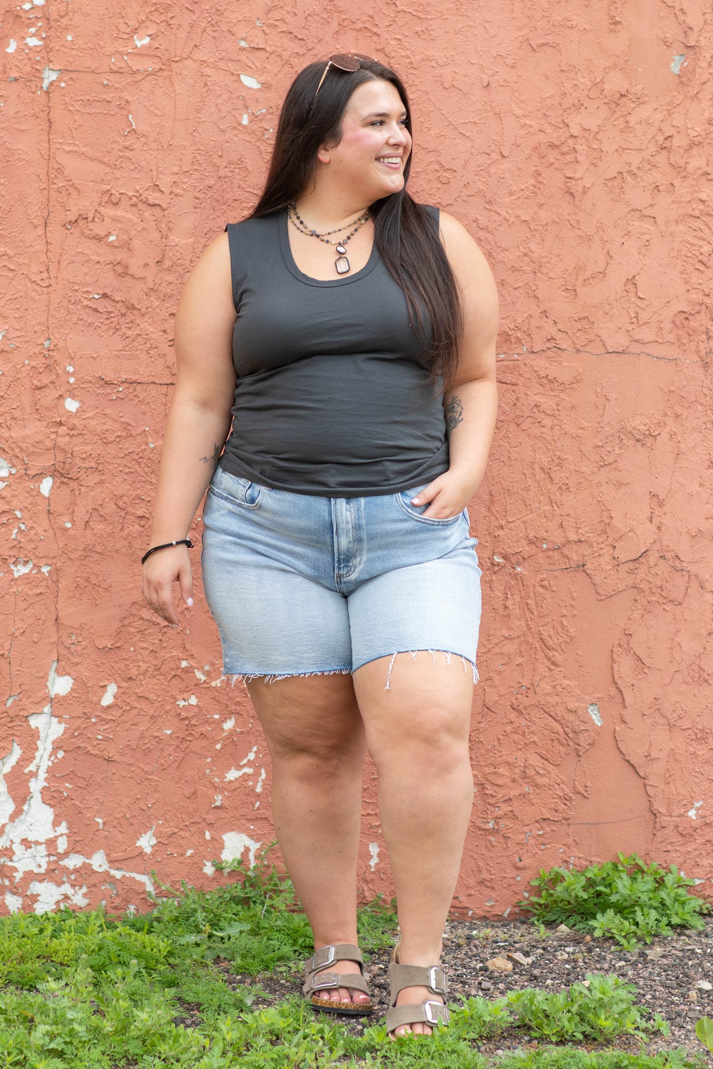 Cotton Scoop Neck Tank by Filly Flair