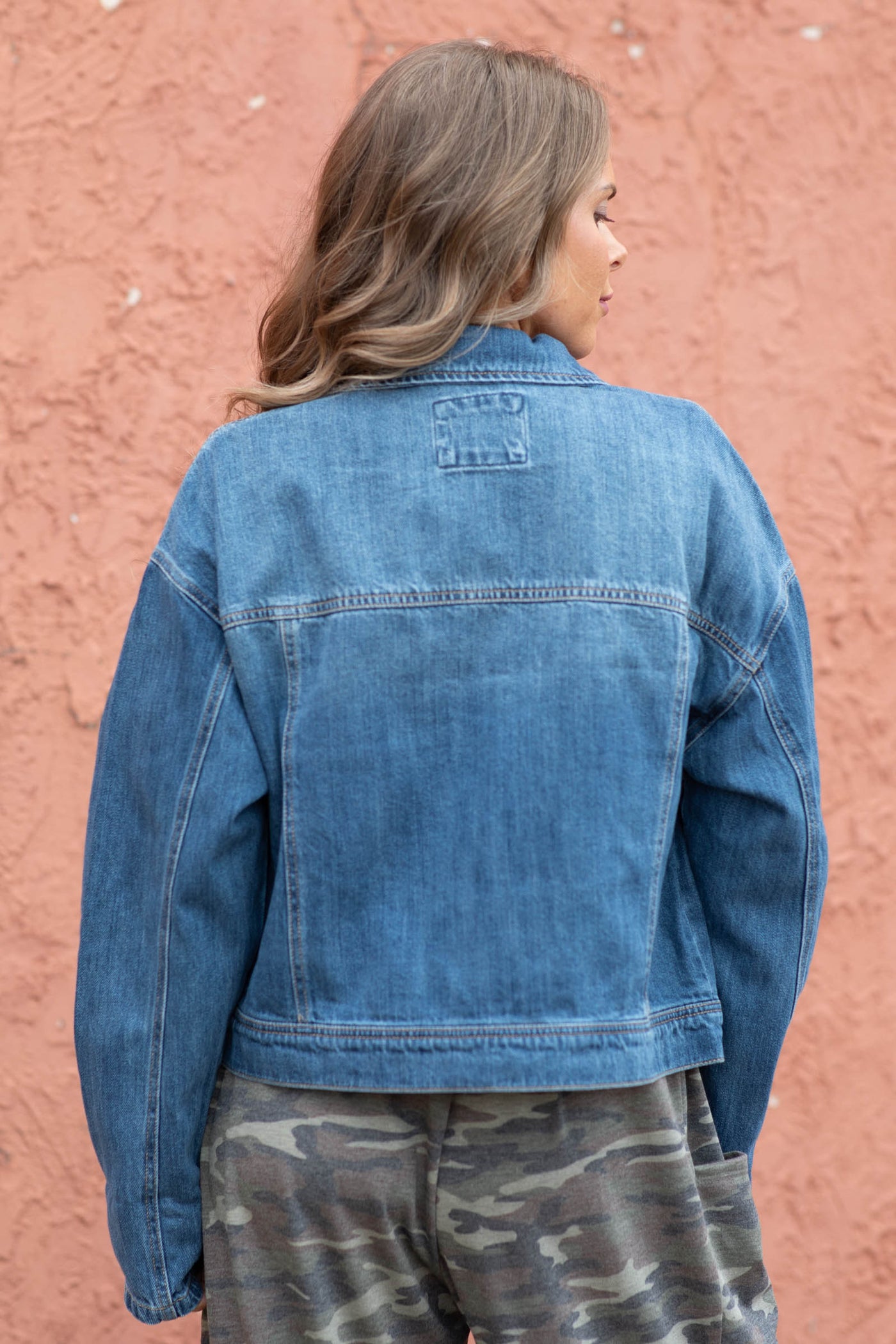 Risen Cargo Pocket With Cuffed Sleeve Denim Jacket