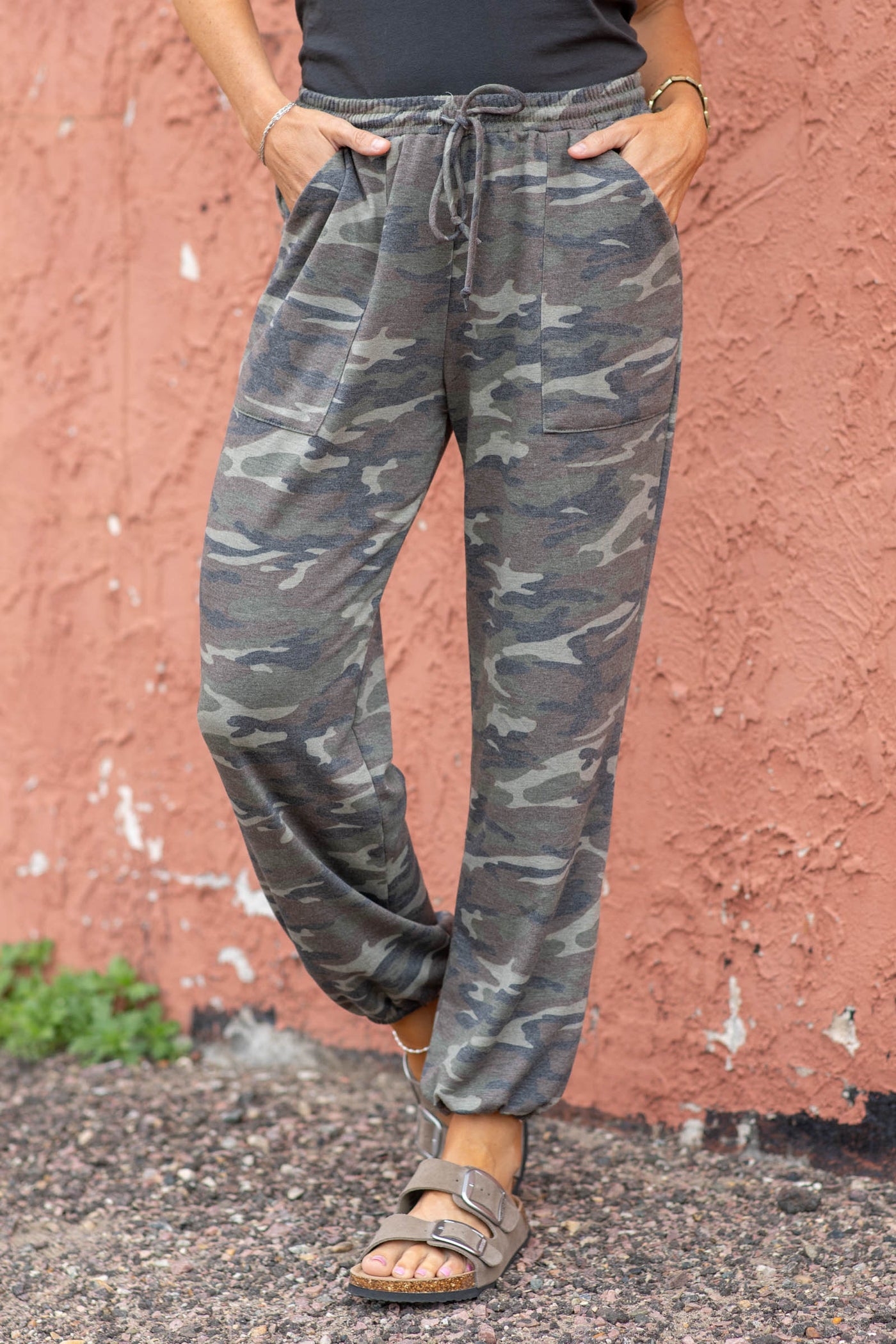 Super Soft French Terry Camo Joggers By Filly Flair