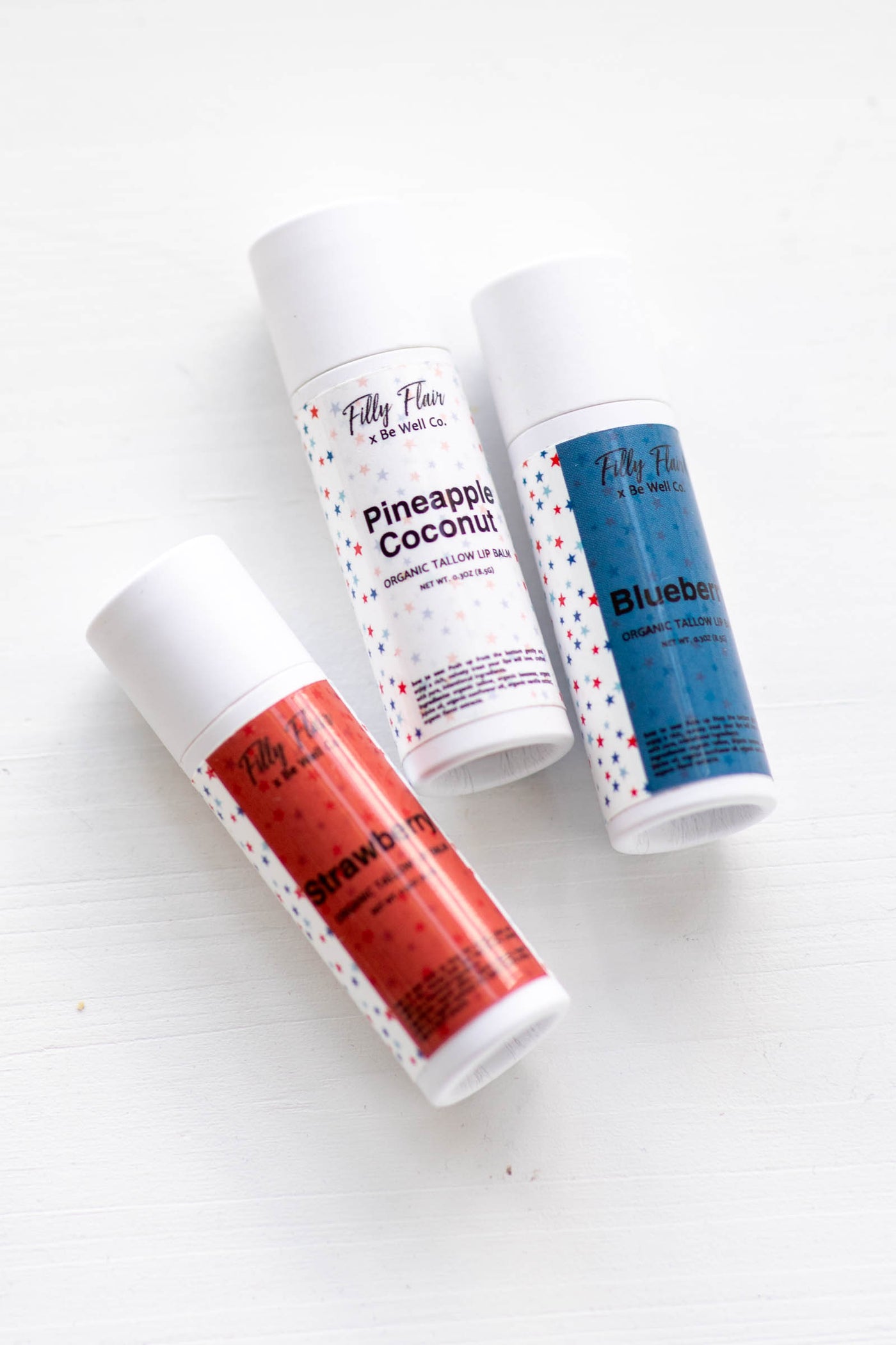 Filly Flair x Be Well Co. Organic Tallow Lip Balm Trio