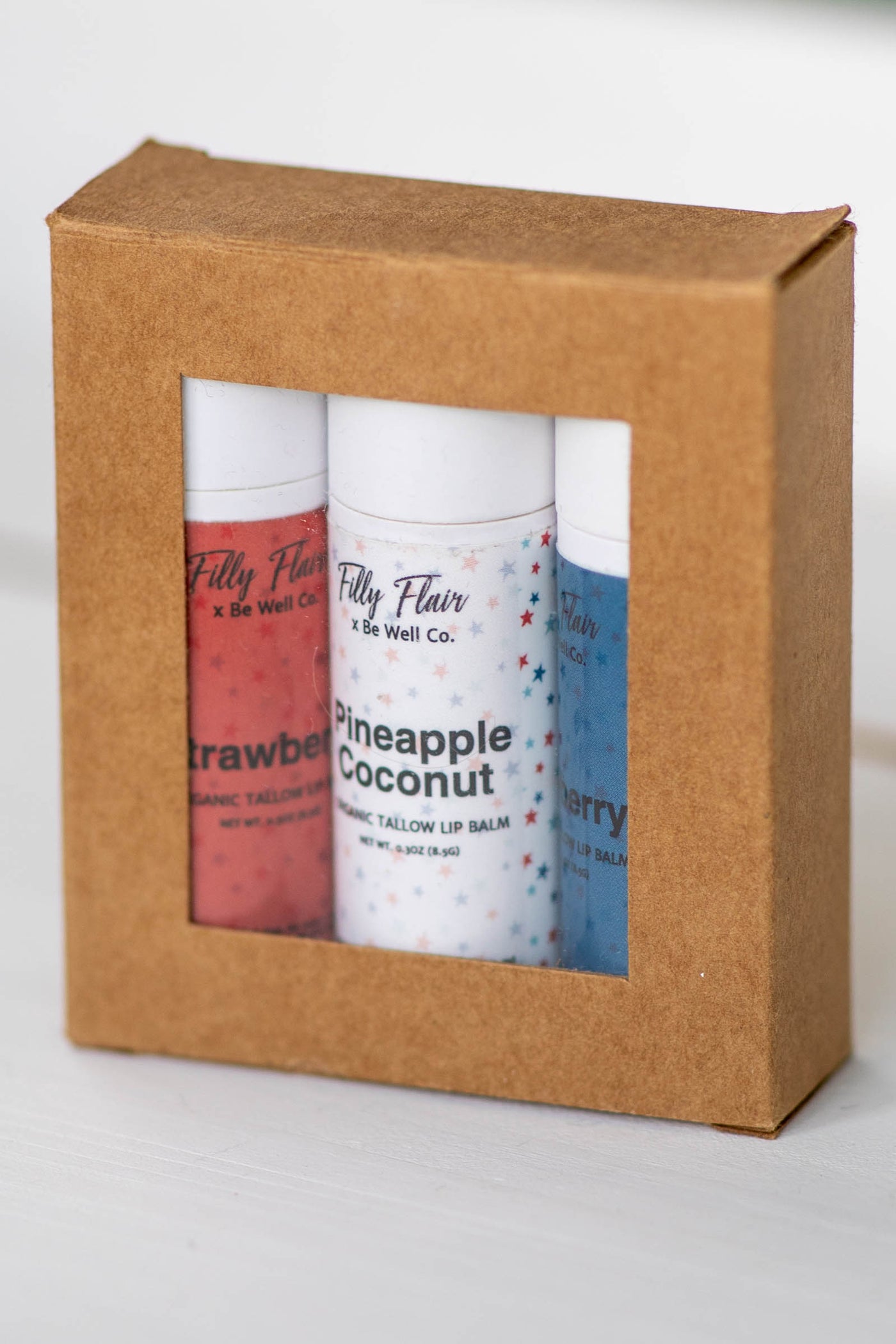 Filly Flair x Be Well Co. Organic Tallow Lip Balm Trio