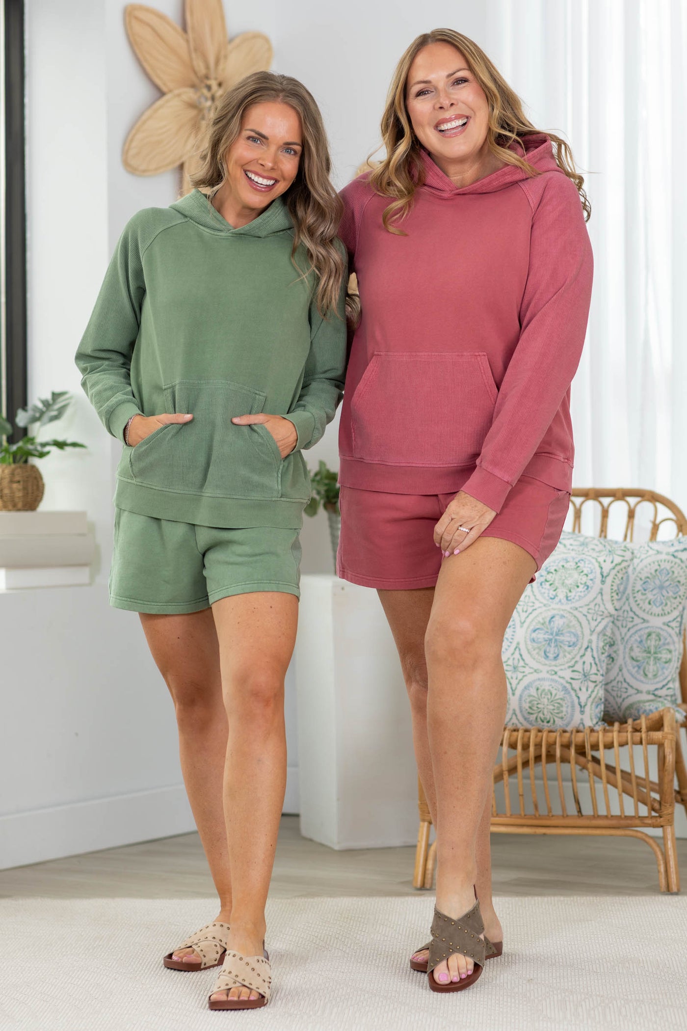 Casual Corded Washed Hoodie by Filly Flair