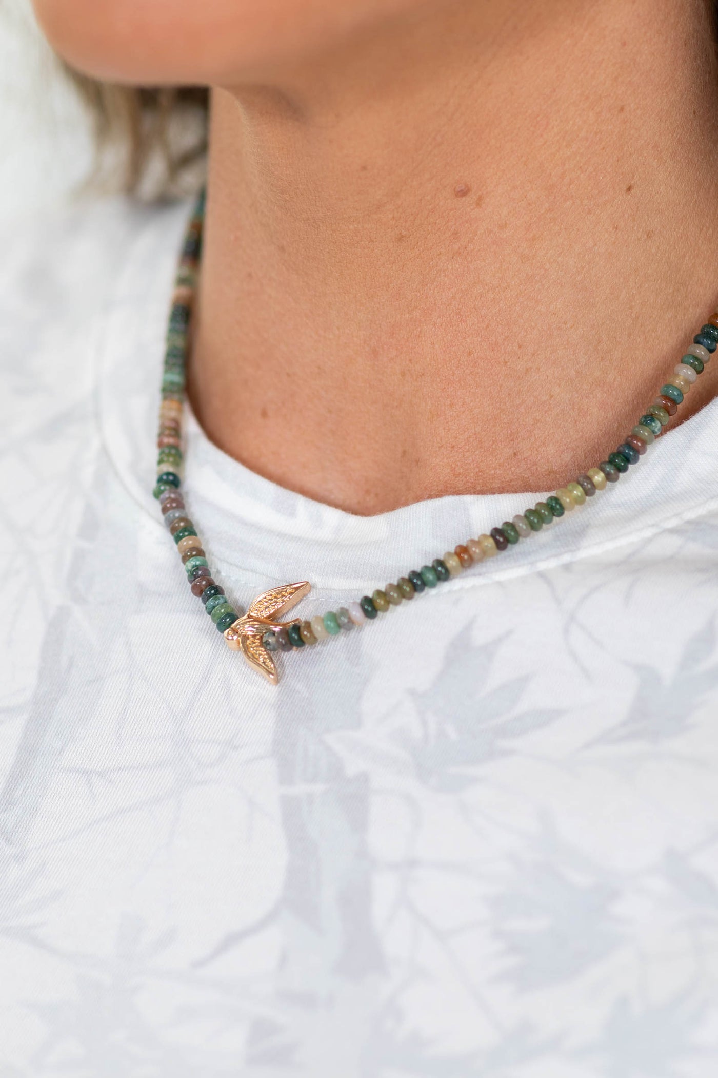 Multicolor Small Bird Pendant Necklace
