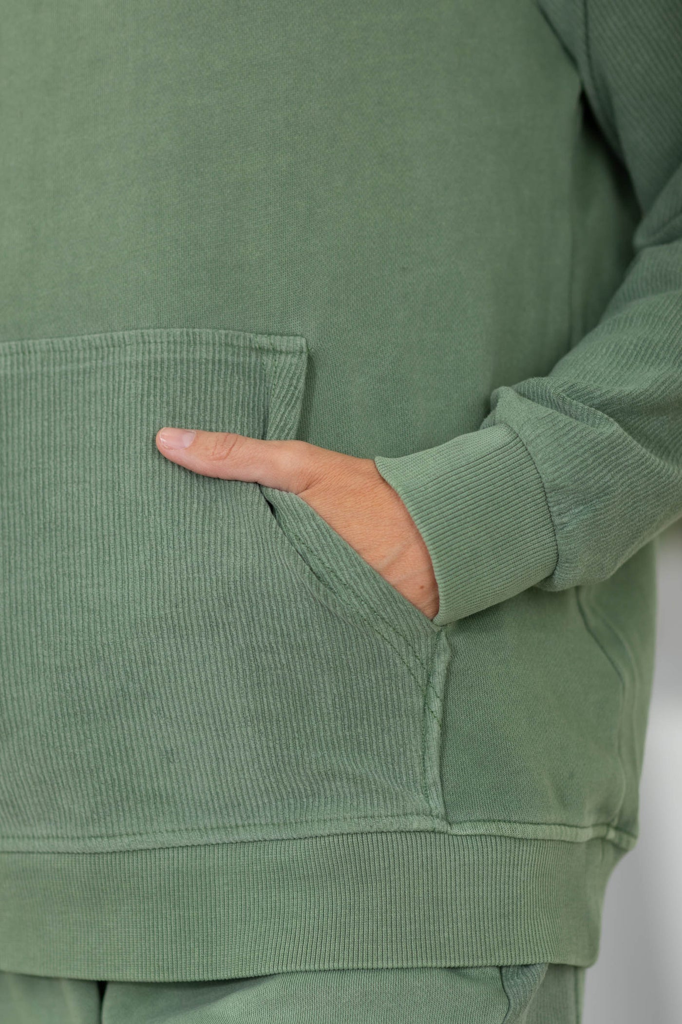 Casual Corded Washed Hoodie by Filly Flair