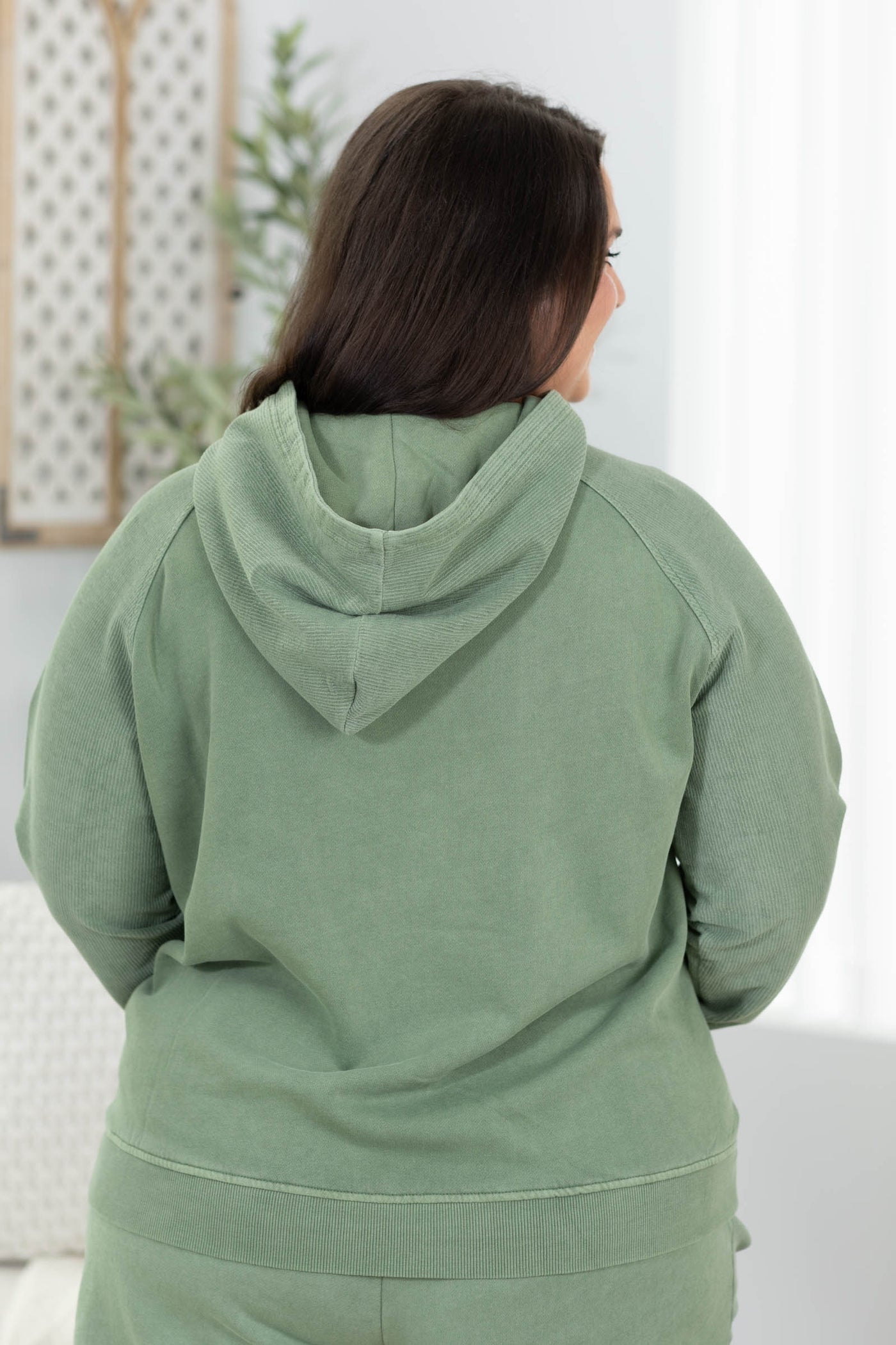 Casual Corded Washed Hoodie by Filly Flair
