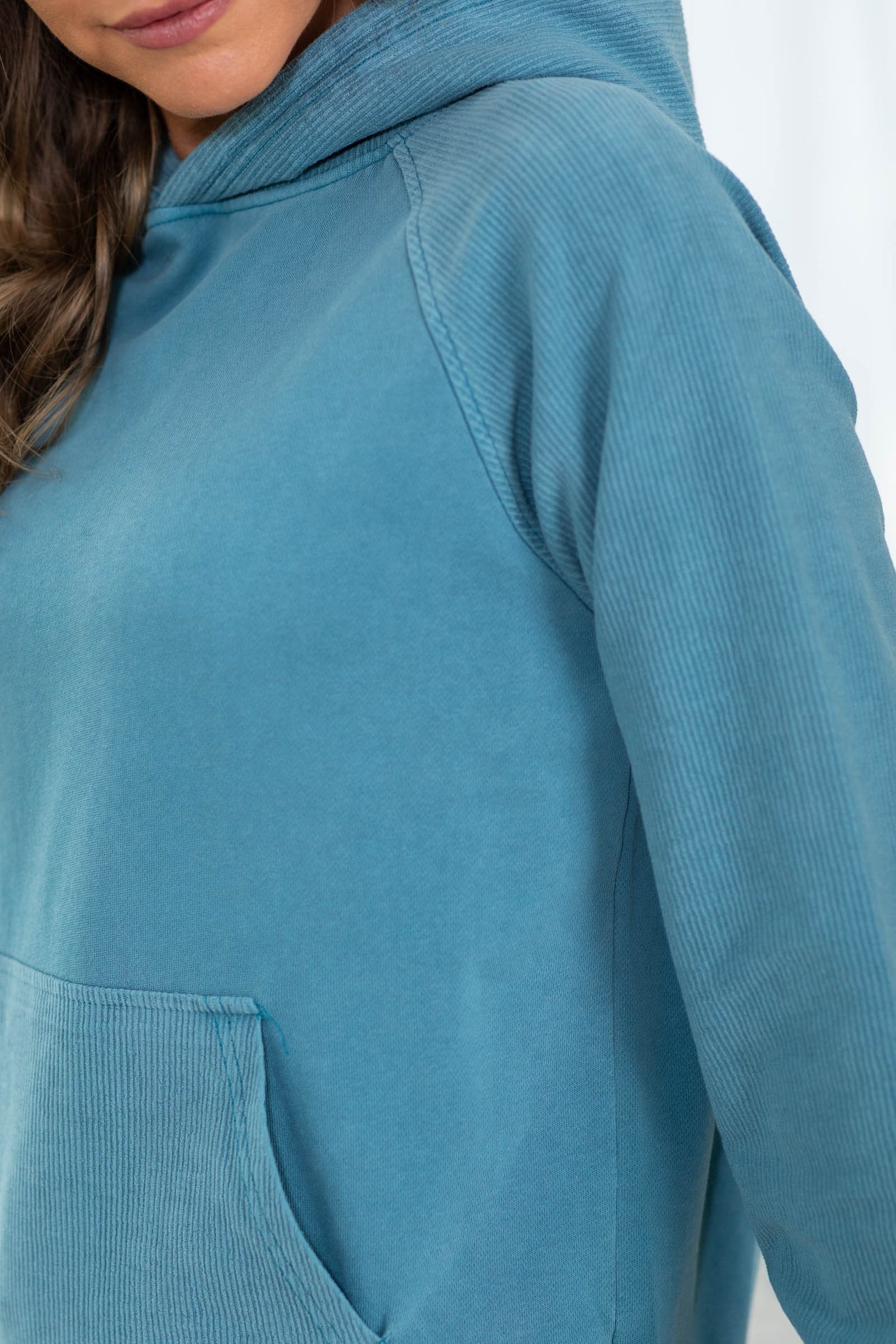 Casual Corded Washed Hoodie by Filly Flair
