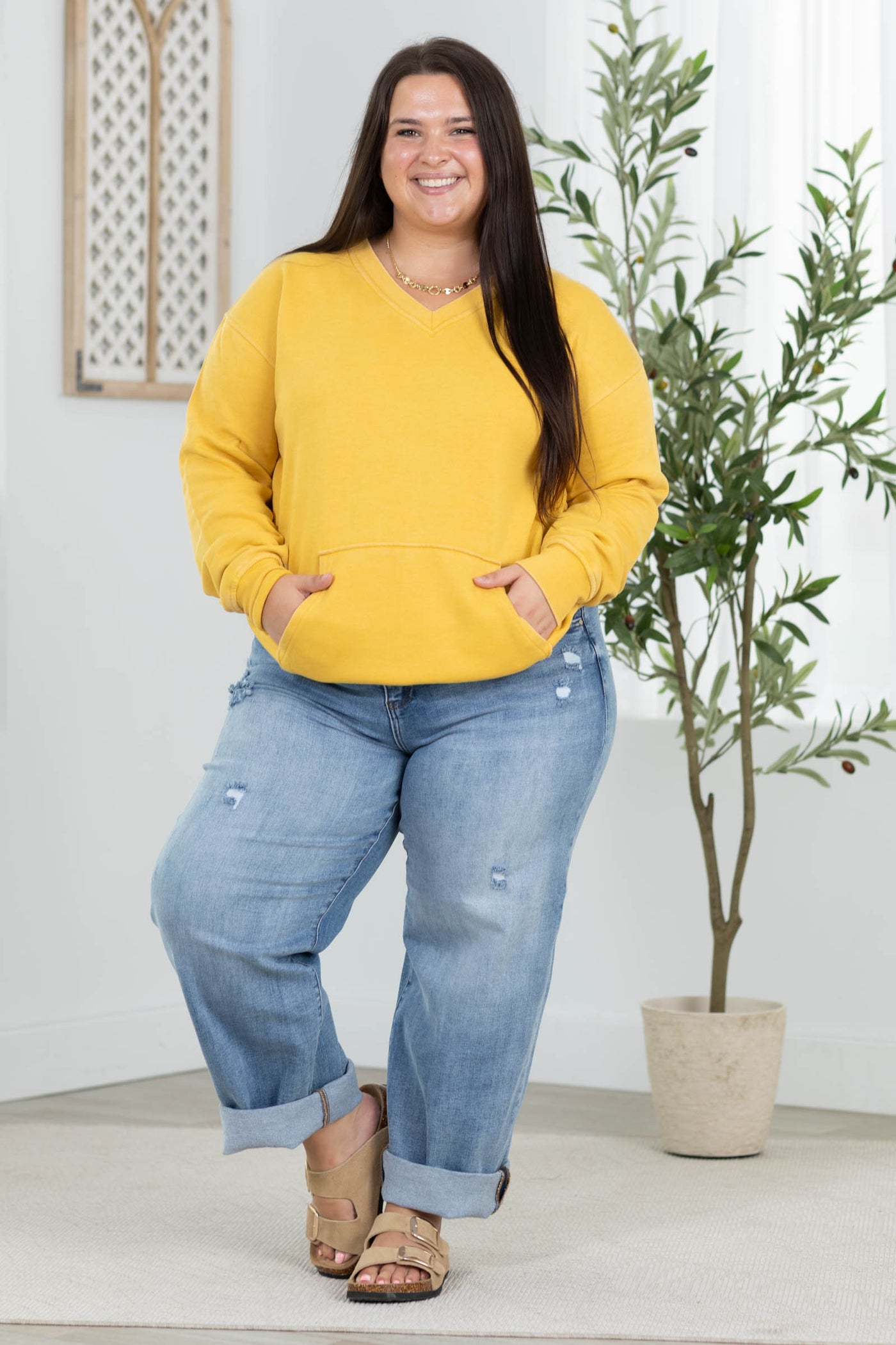 Cozy Campfire V-Neck Sweatshirt