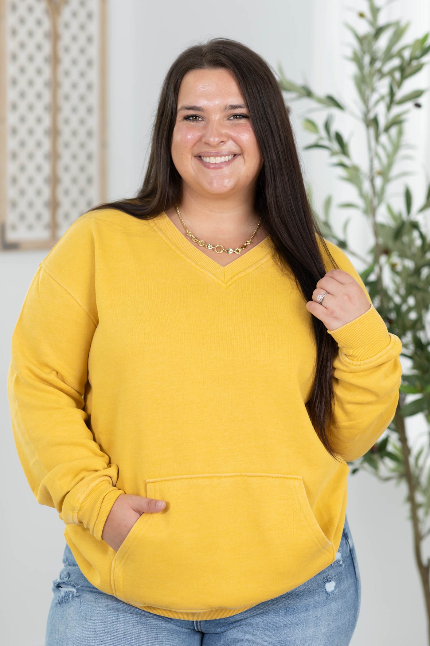Cozy Campfire V-Neck Sweatshirt