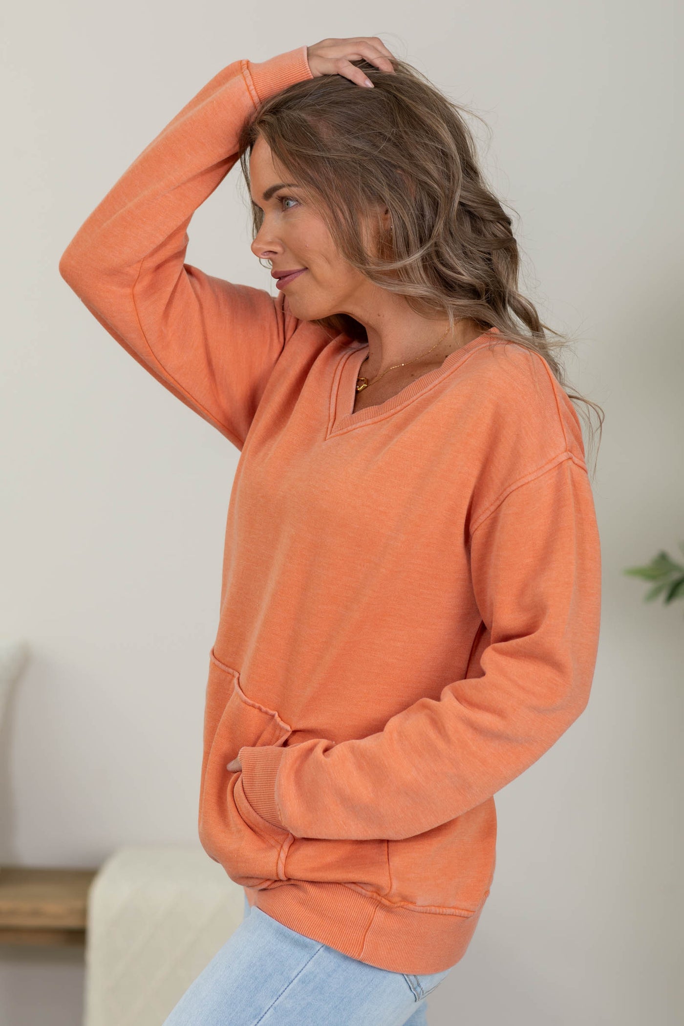 Cozy Campfire V-Neck Sweatshirt