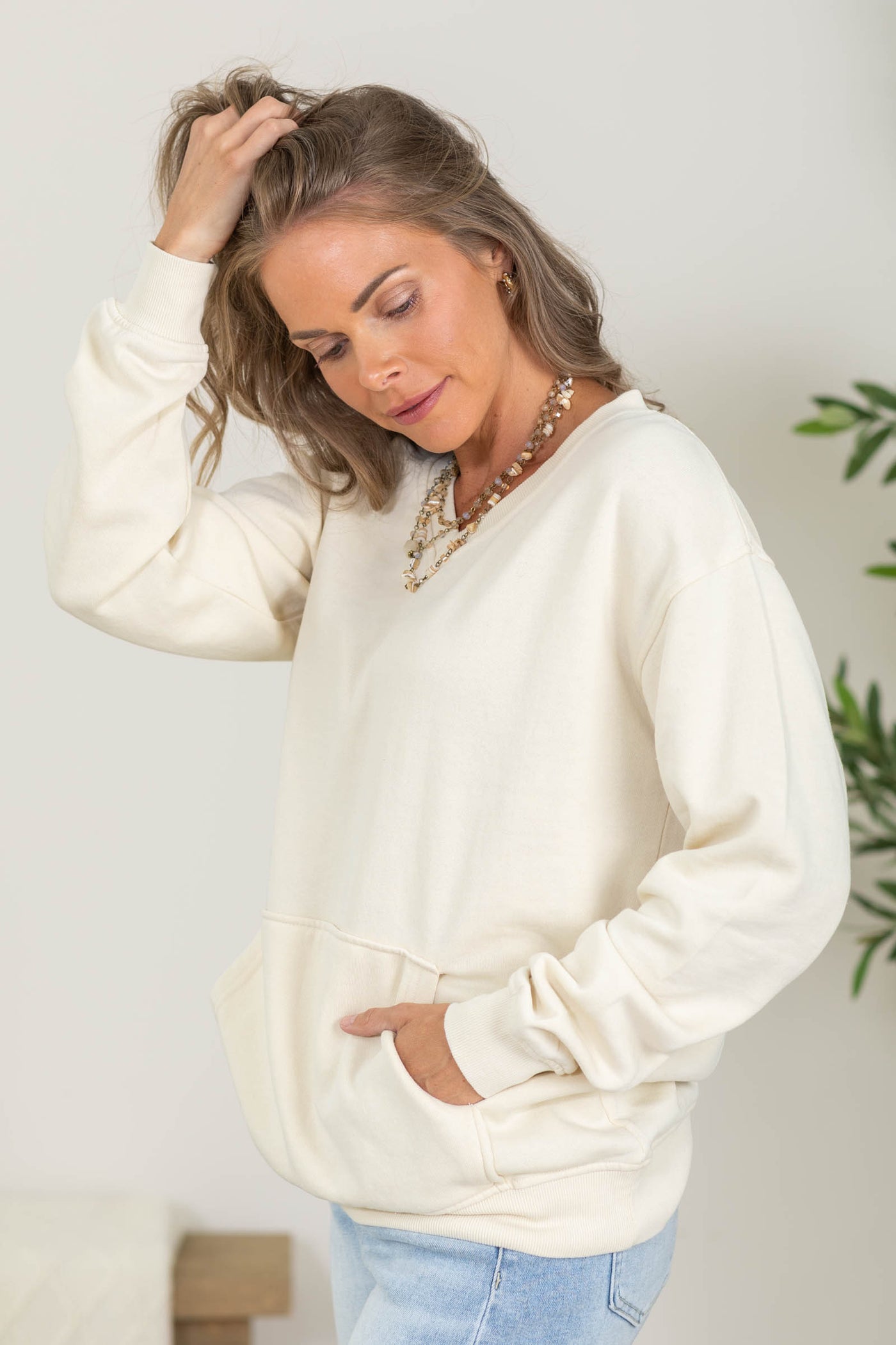 Cozy Campfire V-Neck Sweatshirt