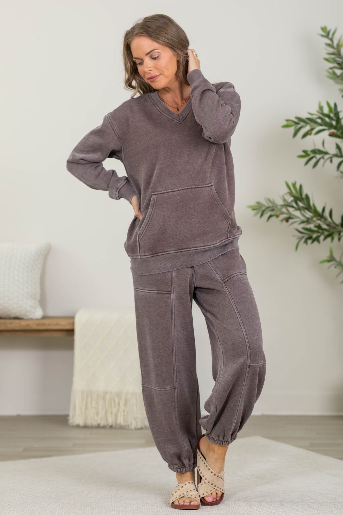 Cozy Campfire V-Neck Sweatshirt