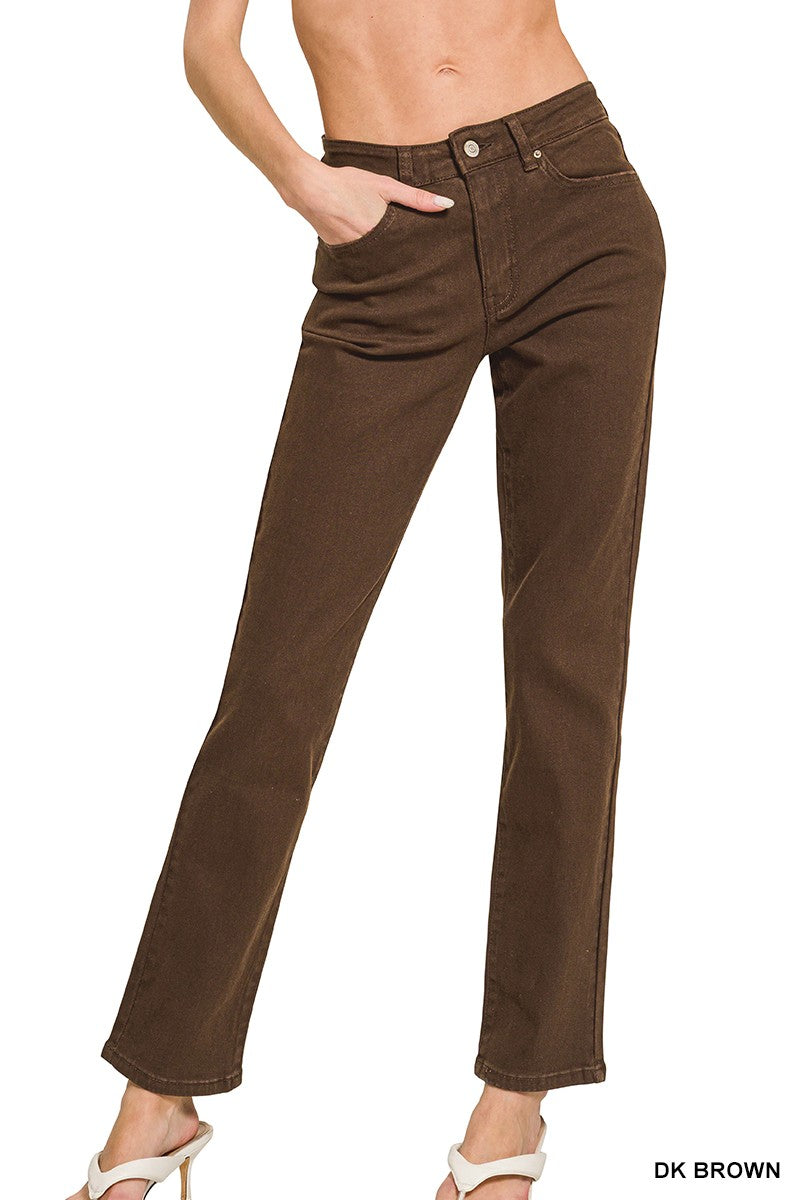 Washed Straight Leg Pants