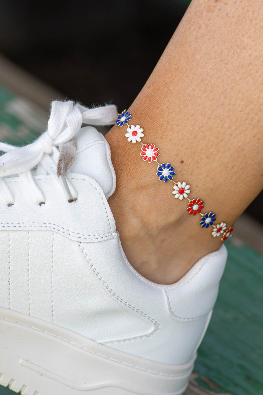 Erimish Americana Daisy Anklet