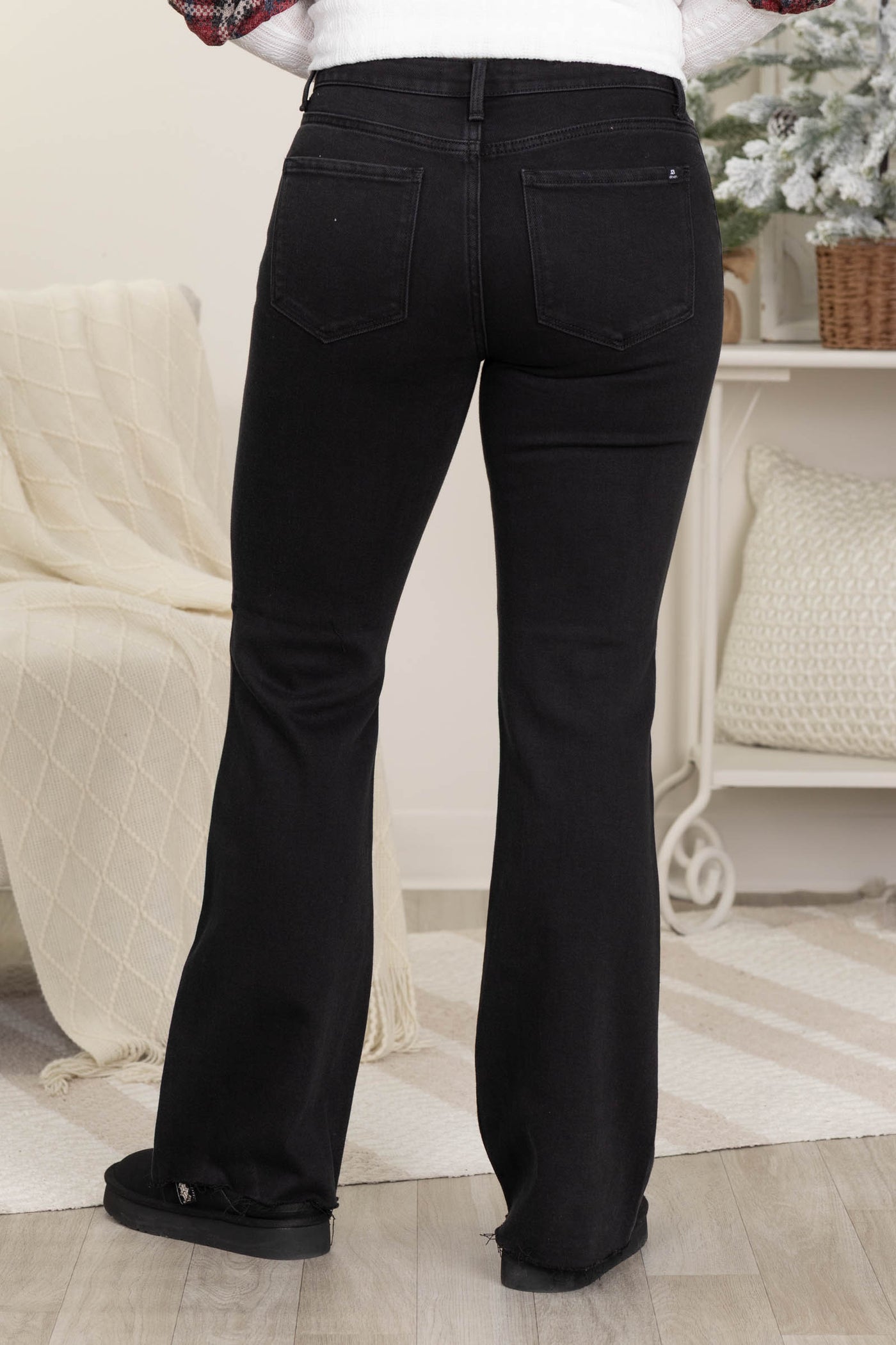 J21 Black Wash Mid Rise Bootcut Jeans