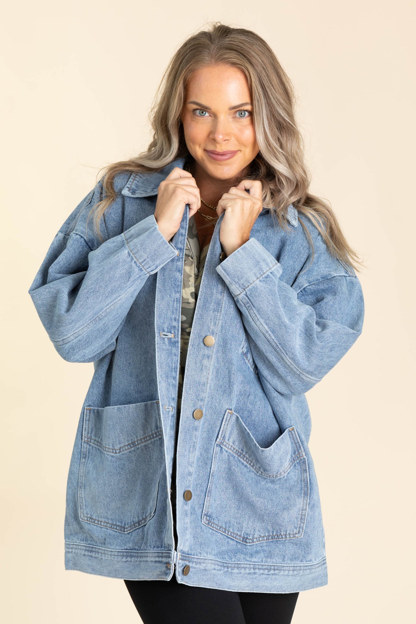 Boxy-Cut Denim Jacket