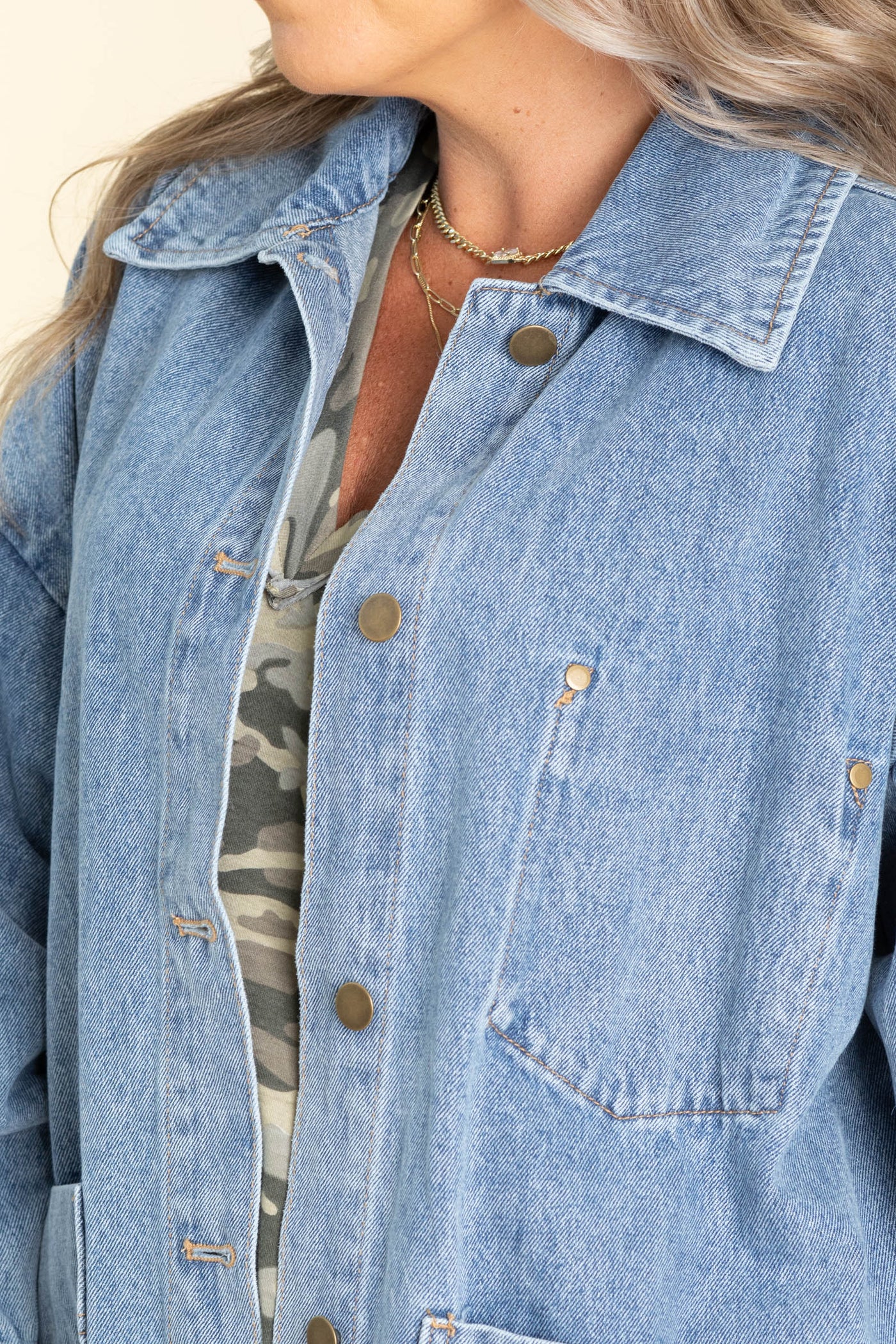 Boxy-Cut Denim Jacket