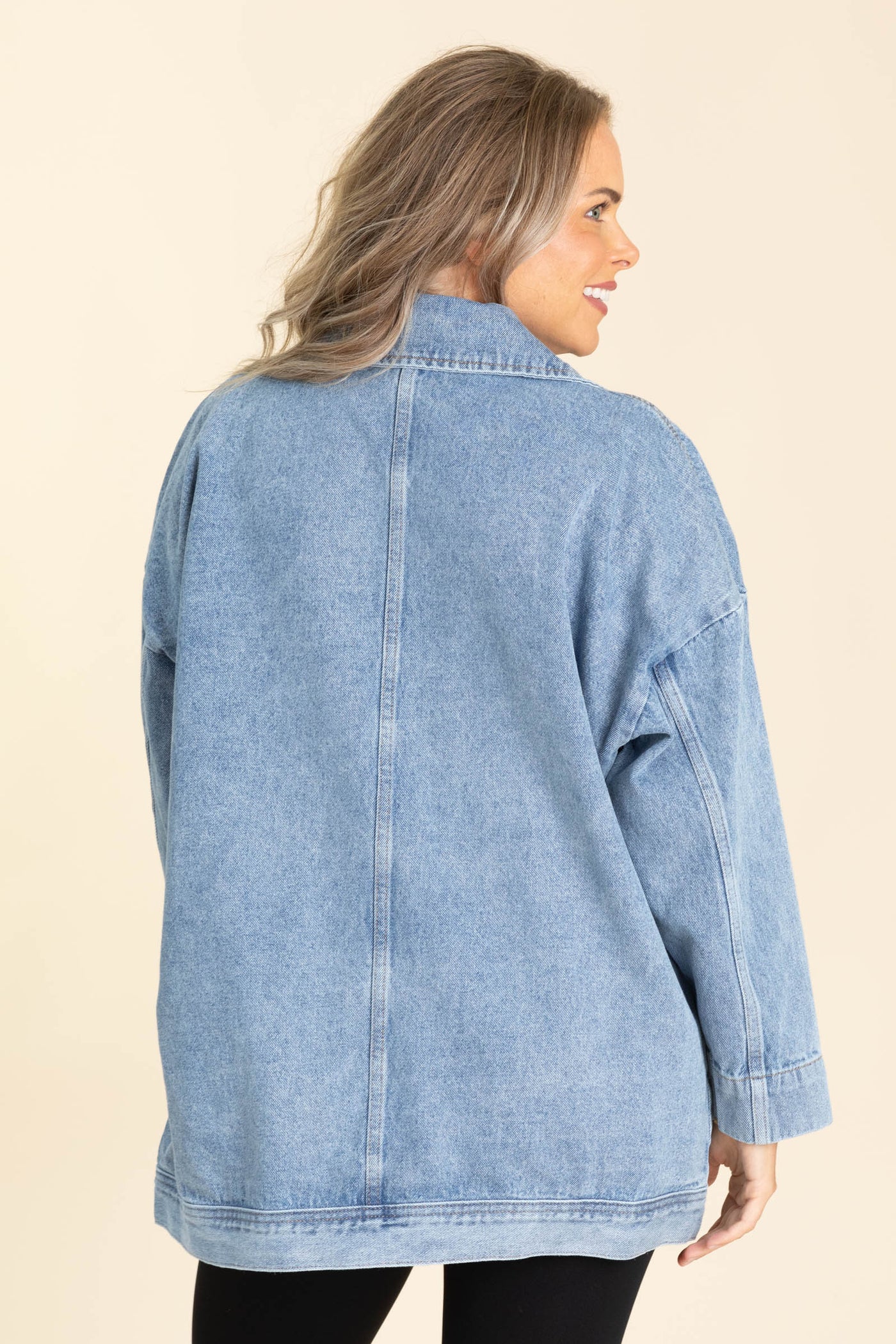 Boxy-Cut Denim Jacket