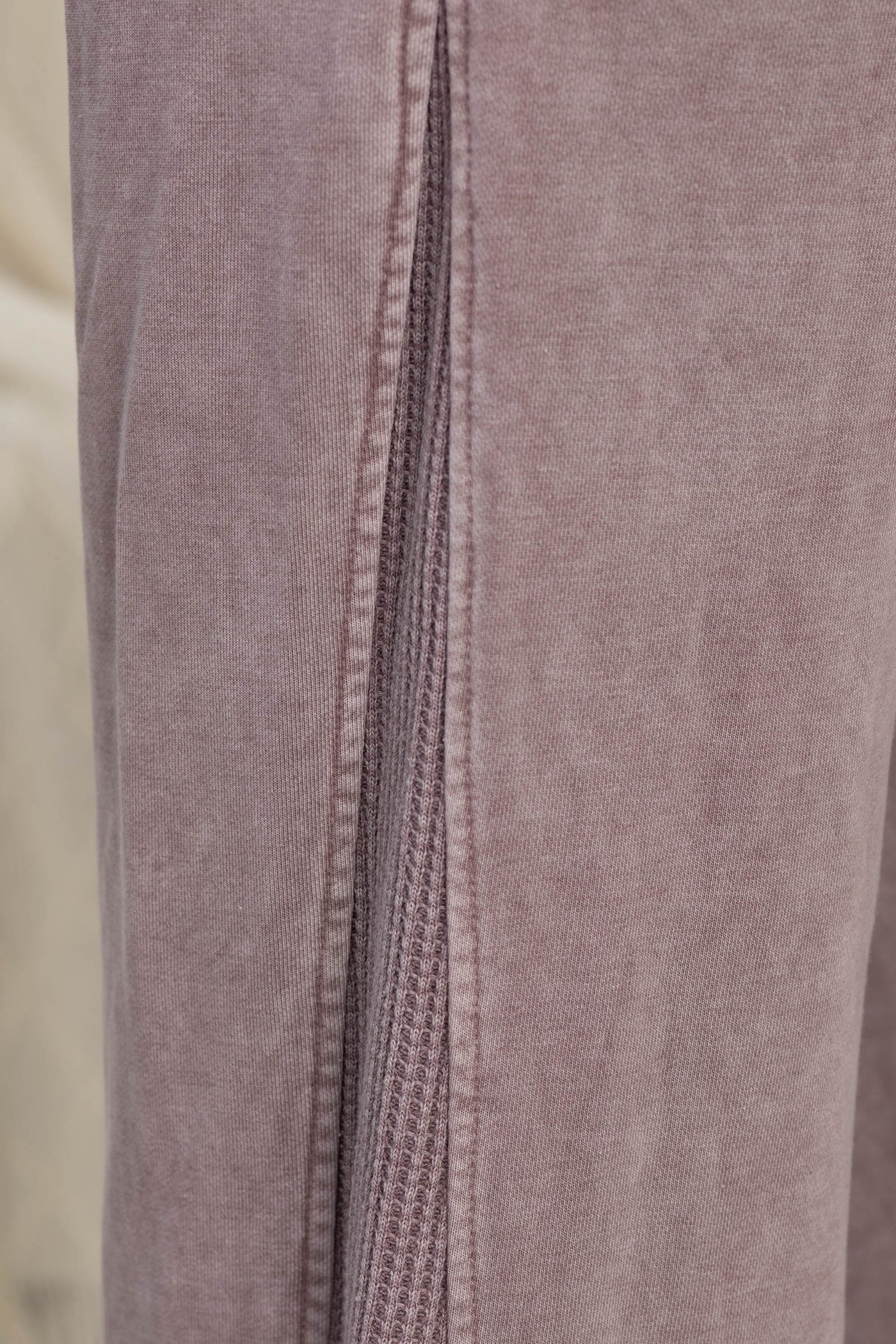 Mocha Waffle French Terry Wide Pant
